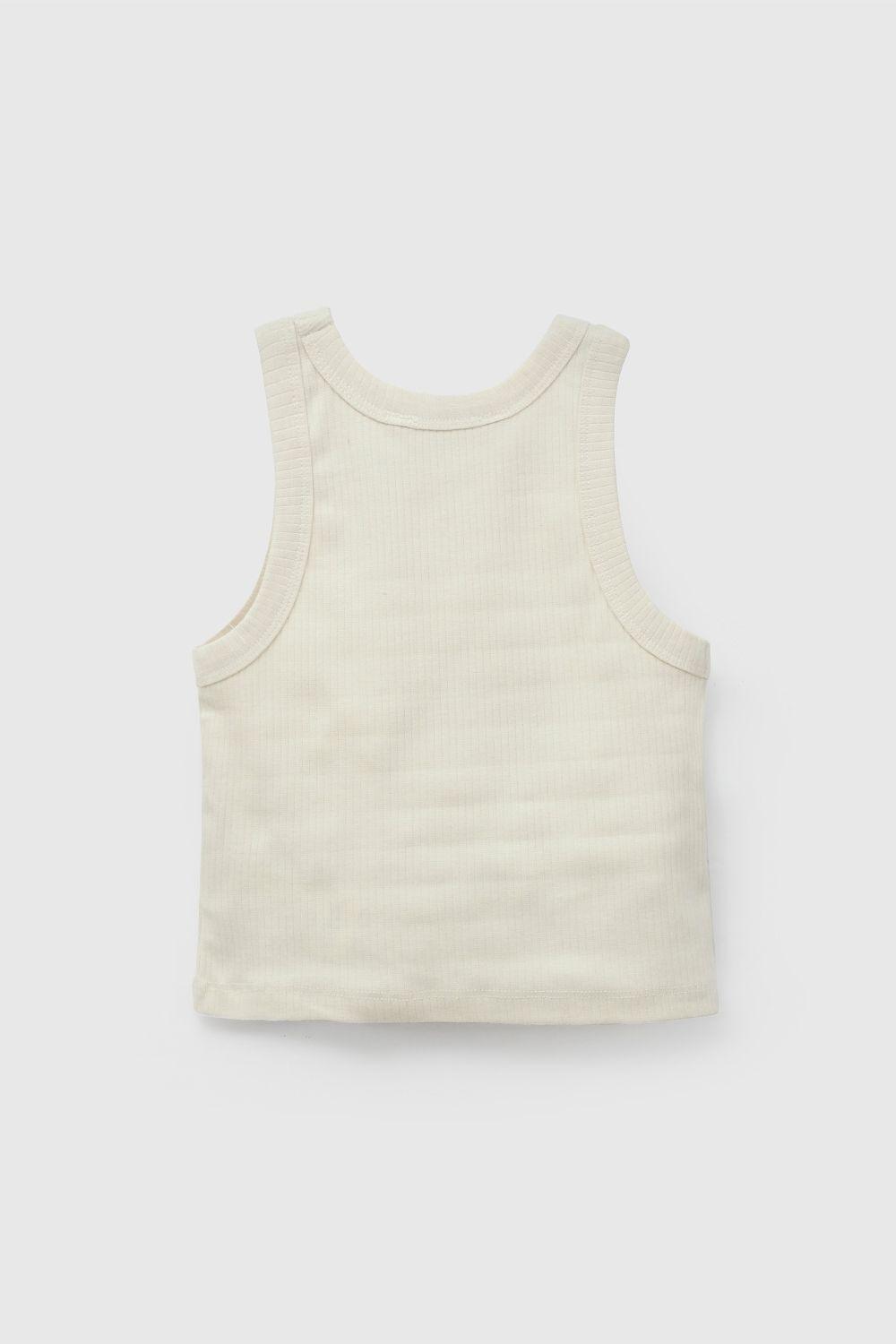 Polera Beige Rib De Niña POPU1475V26-2