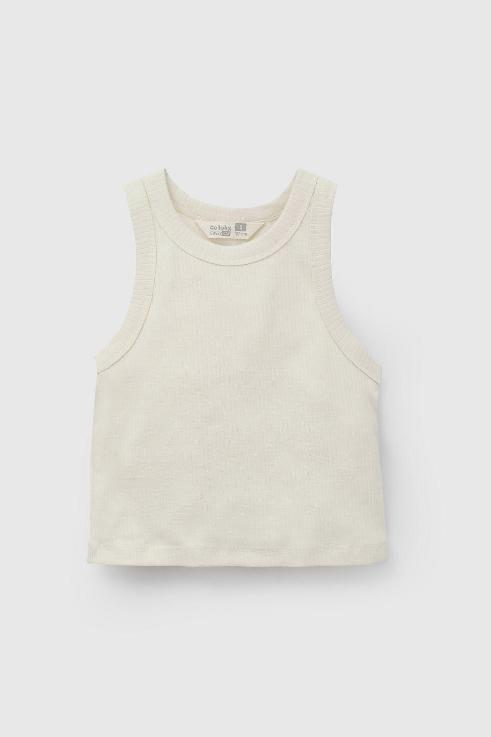 Polera Beige Rib De Niña POPU1475V26-0