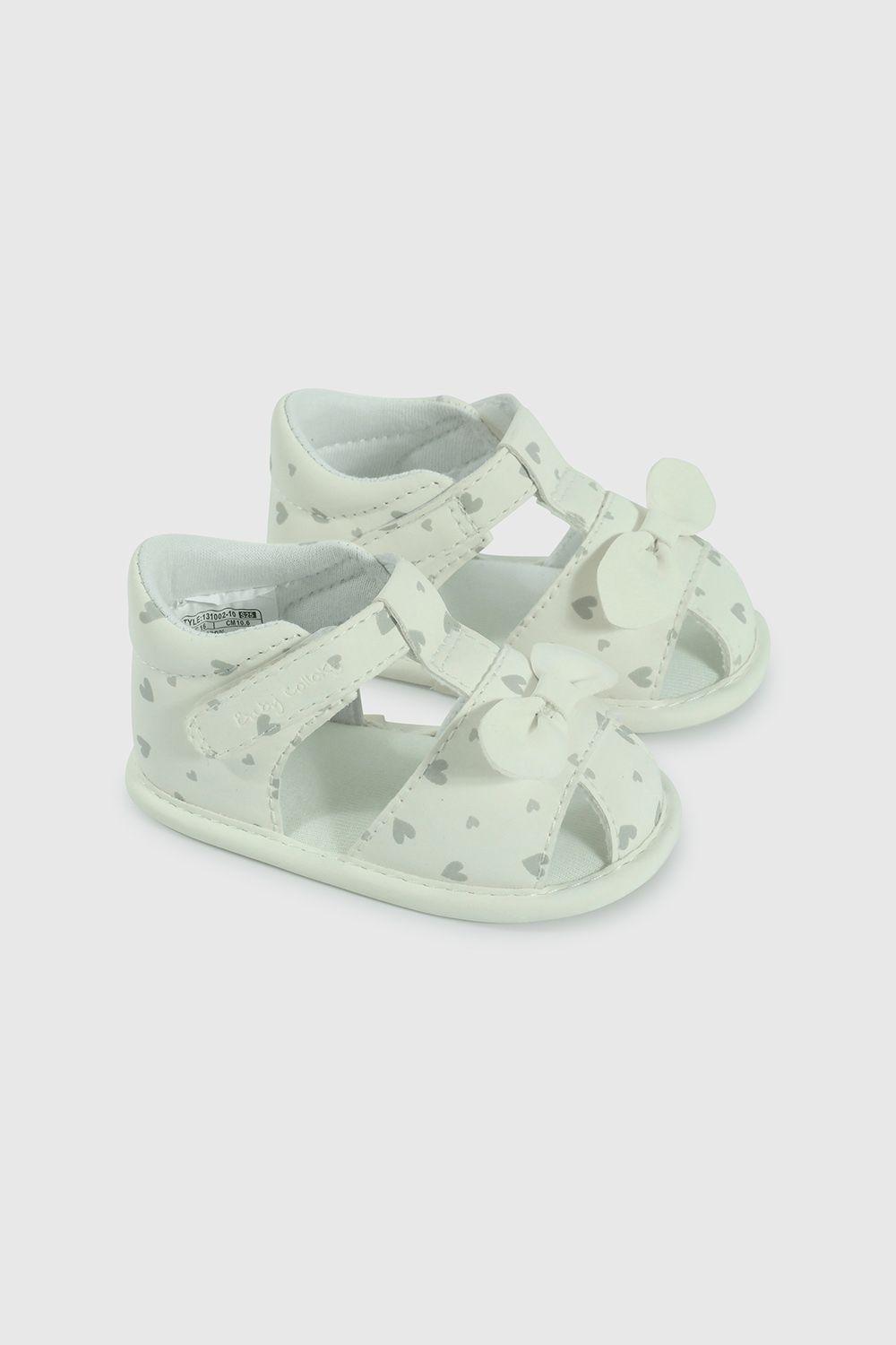 Sandalia de Niña de Vestir Blanca con Velcro 1224-0