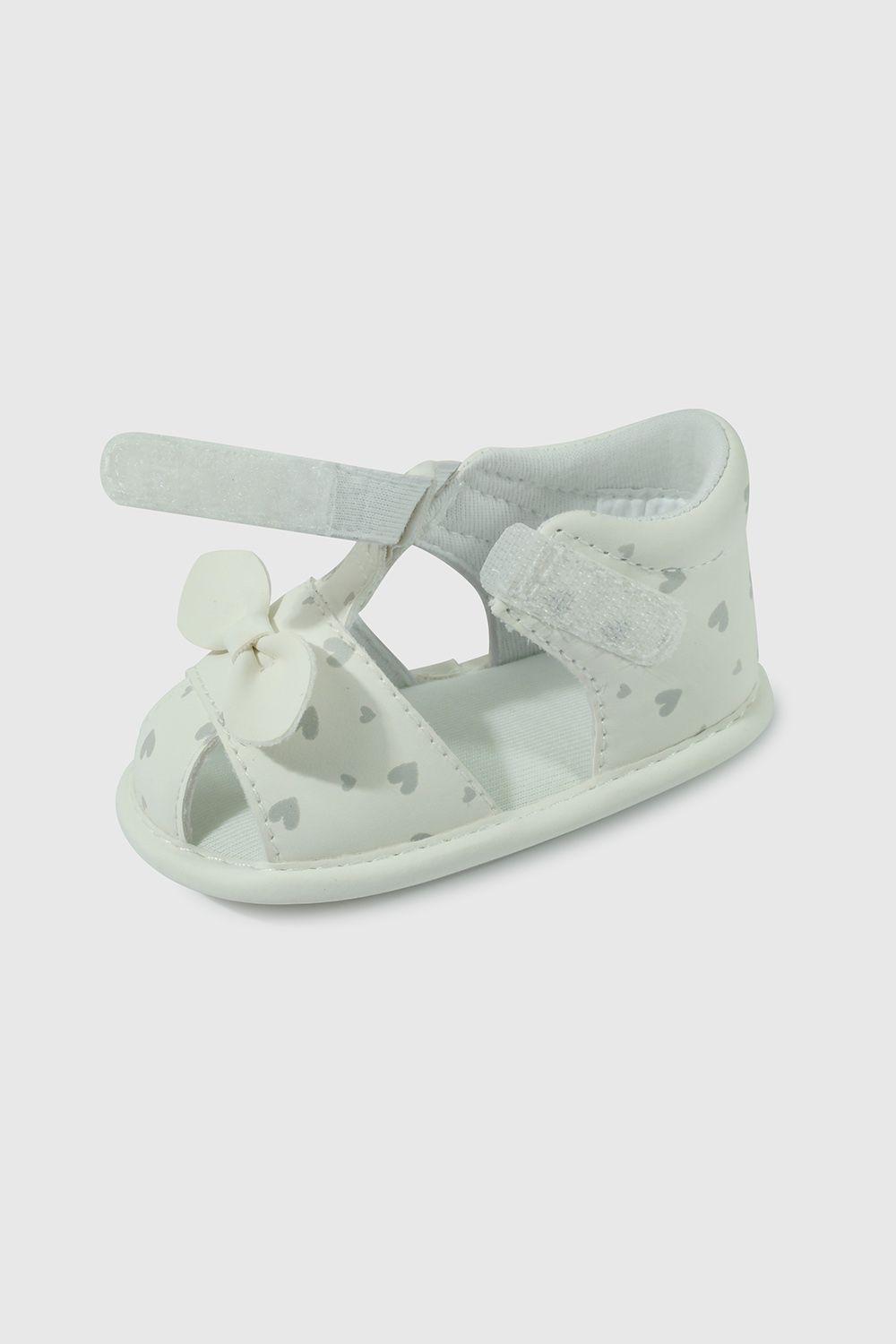 Sandalia de Niña de Vestir Blanca con Velcro 1224-5