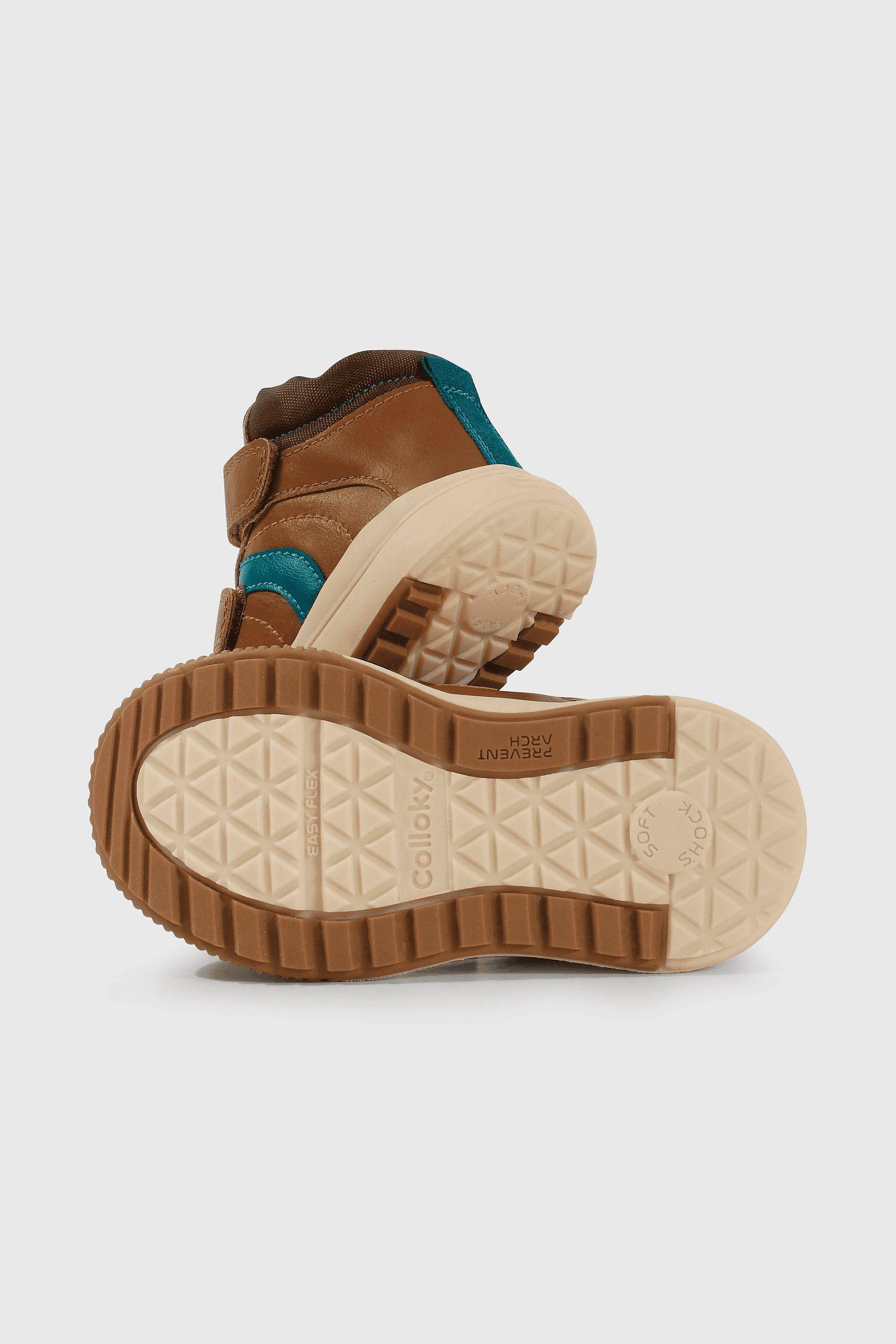 Botín Caminante Caña Media para Niño de 12 Meses a 4 Años Café-2