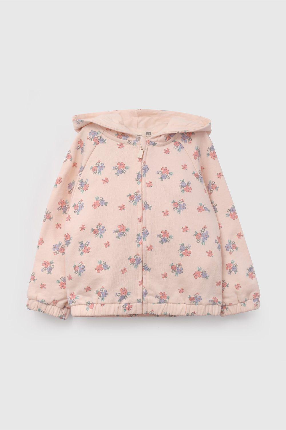 Polerón Naranja Flores De Niña PLPO5443V26-0