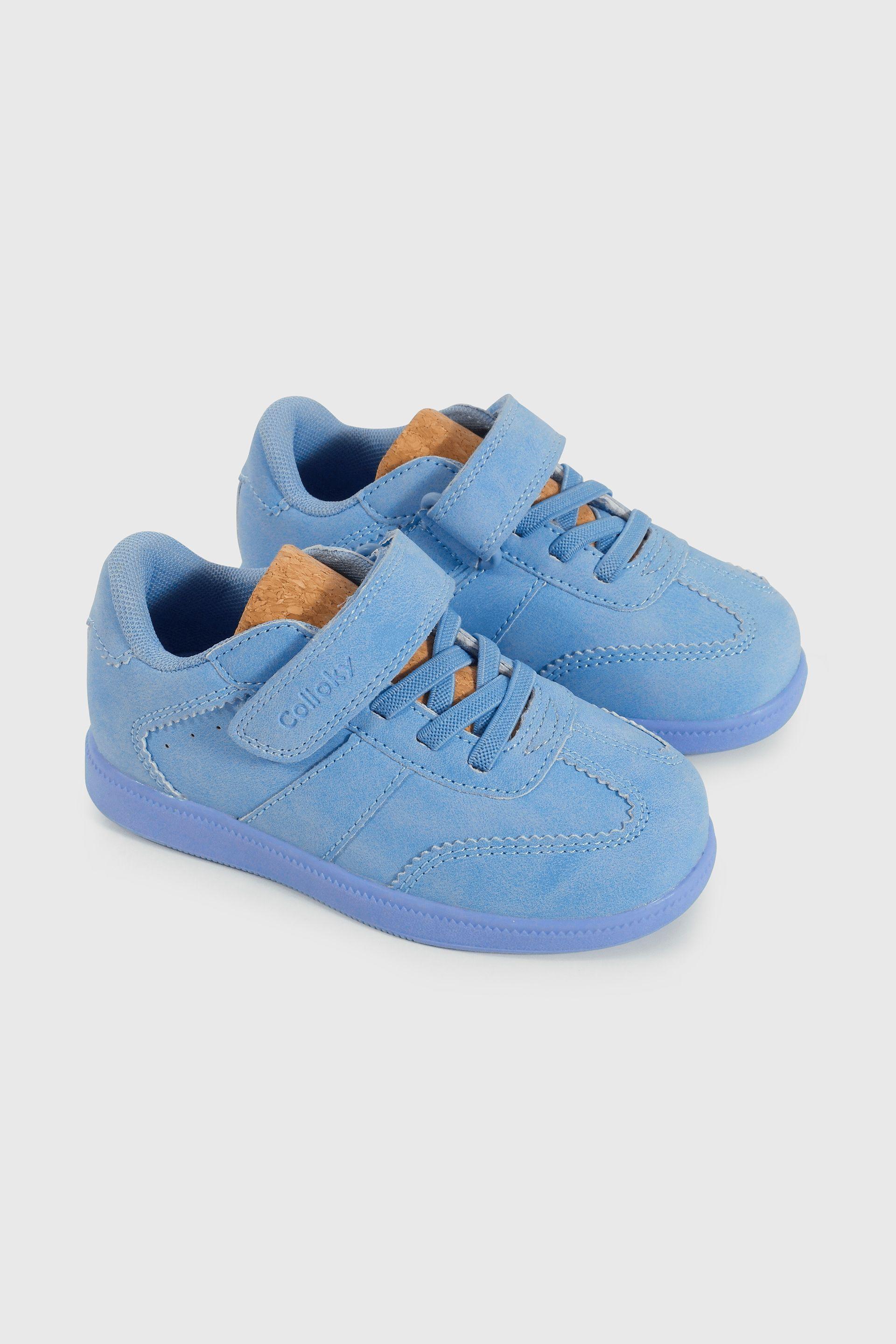 Zapatilla Caminante Lifestyle de Niña Celeste Caña Media con Cordón-0