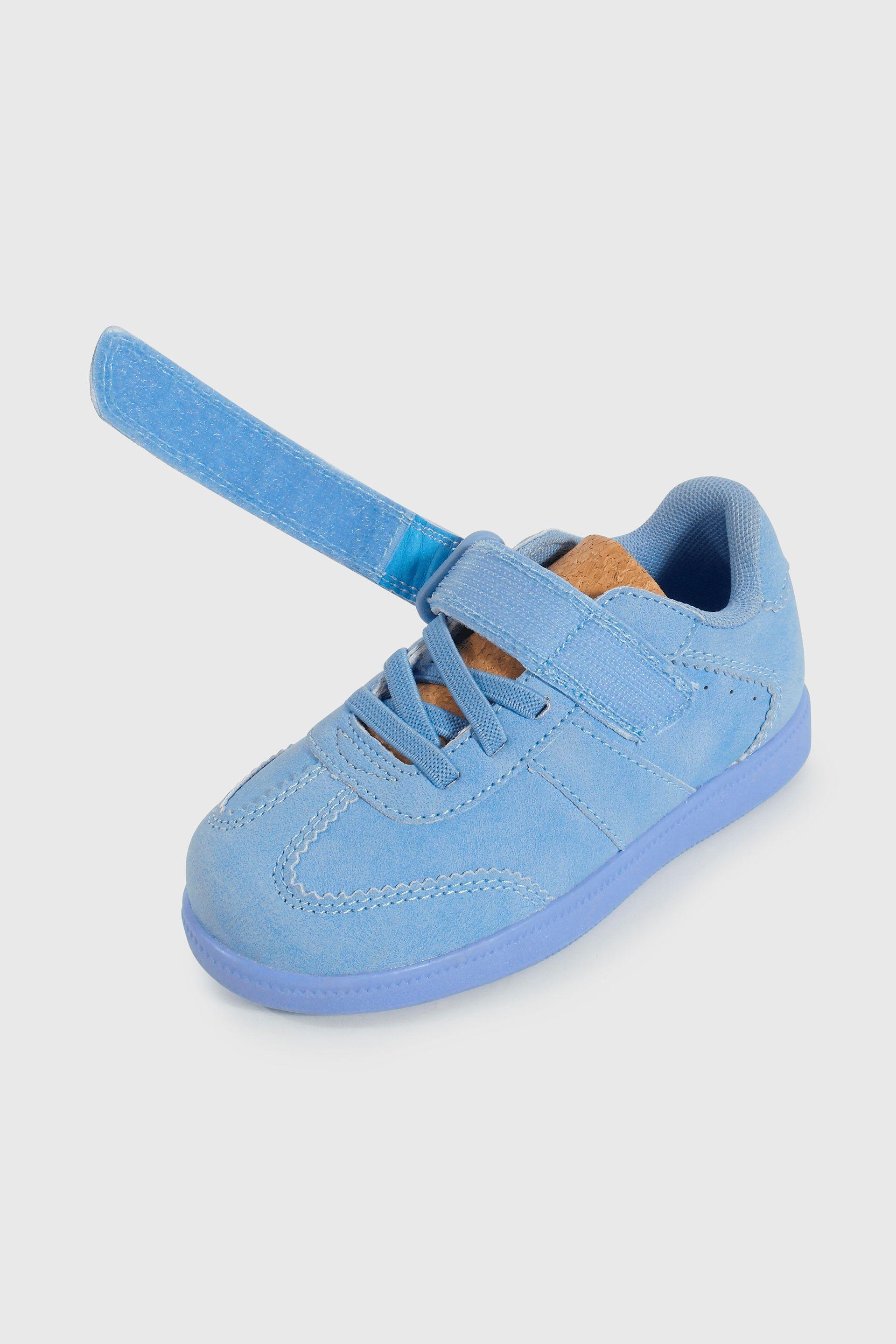 Zapatilla Caminante Lifestyle de Niña Celeste Caña Media con Cordón-5