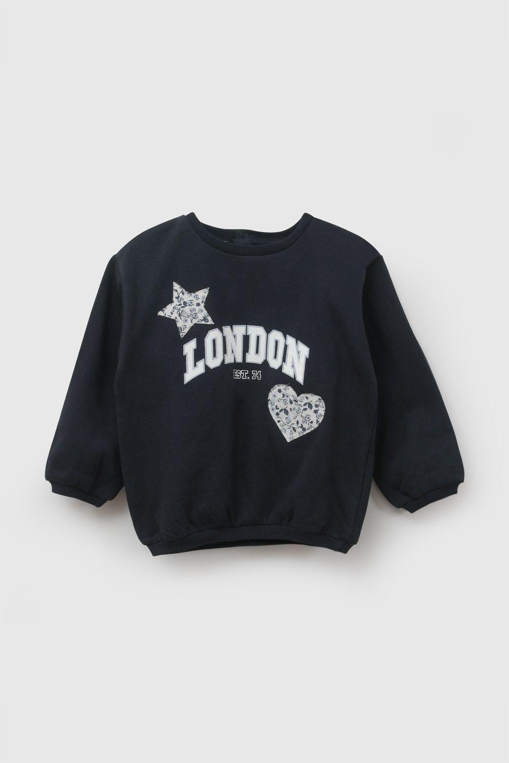 Poleron London Azul Niña 6-9M a 4-5A Colloky-0