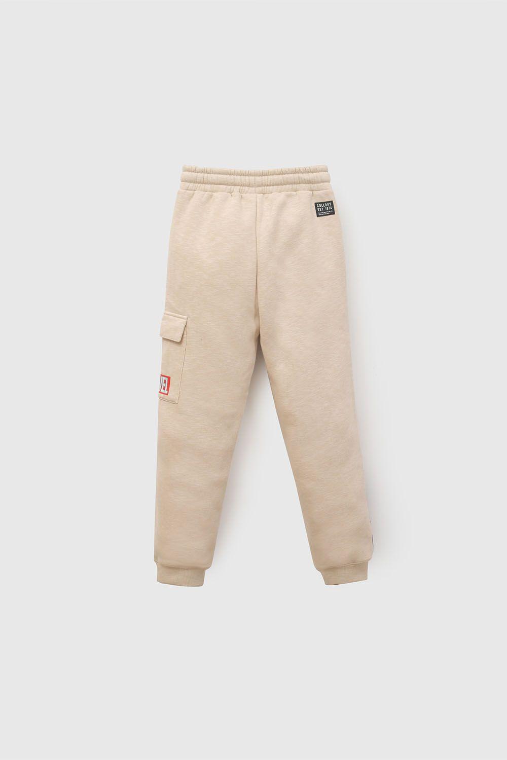 Pantalón Buzo Niño Beige 7763 Colloky-1