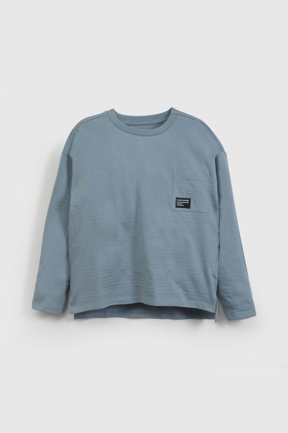 Polera Celeste Texturada De Niño POJE0359V26-1