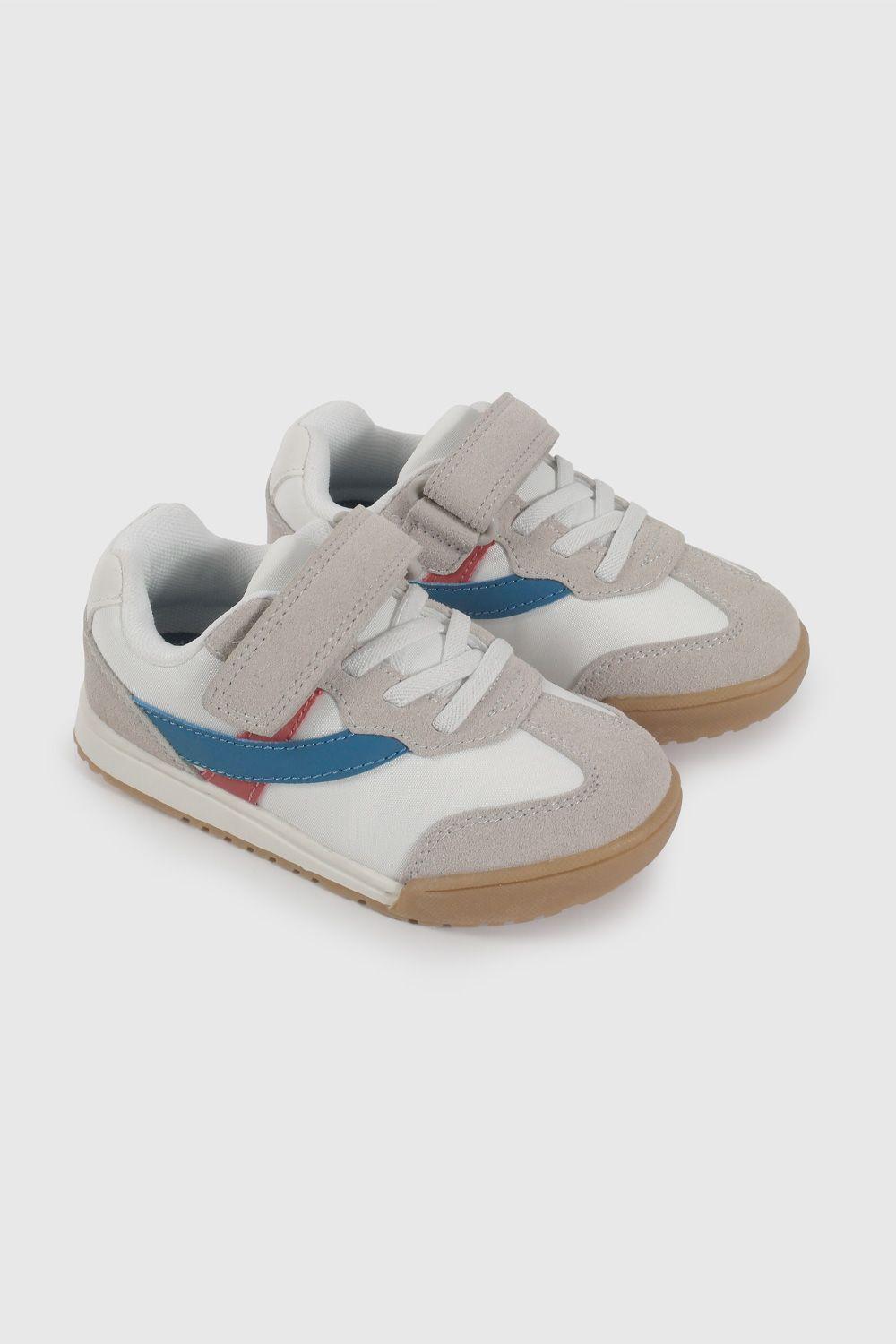 Zapatilla Urbana Blanca y Azul 47290298V26-0