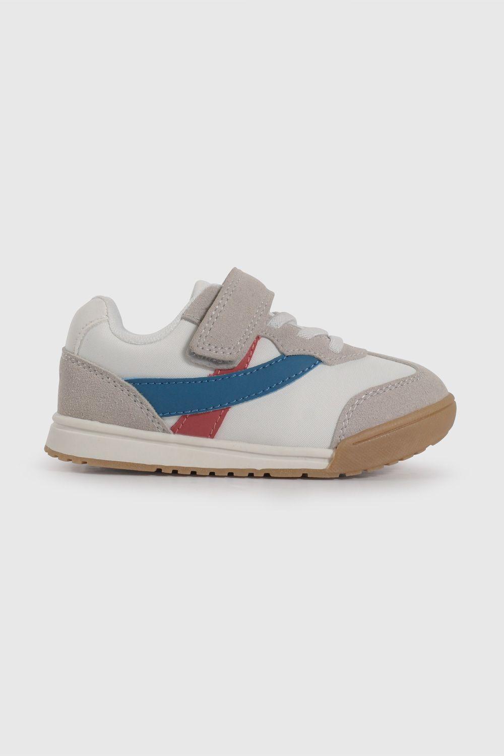 Zapatilla Urbana Blanca y Azul 47290298V26-2