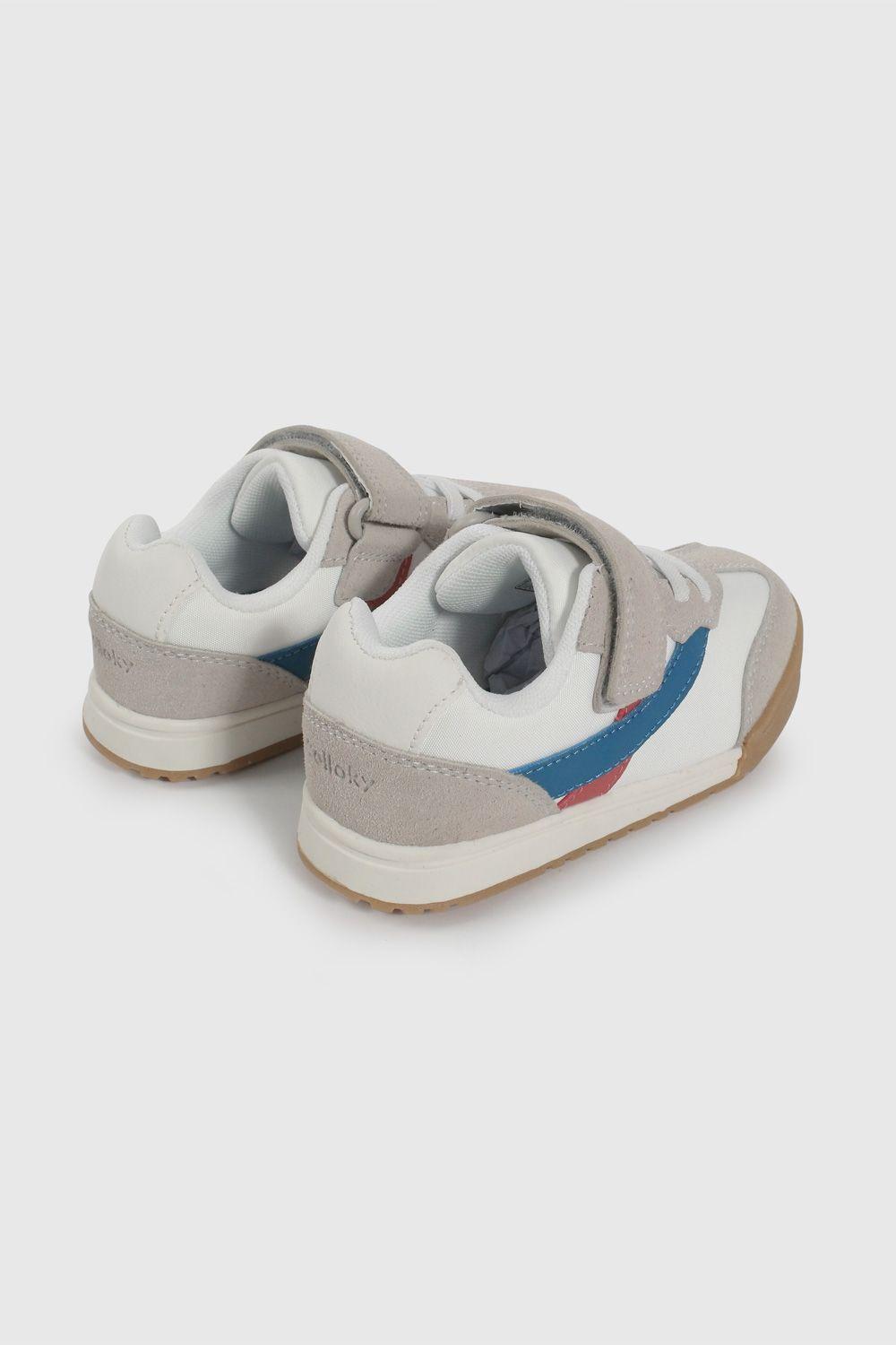 Zapatilla Urbana Blanca y Azul 47290298V26-6