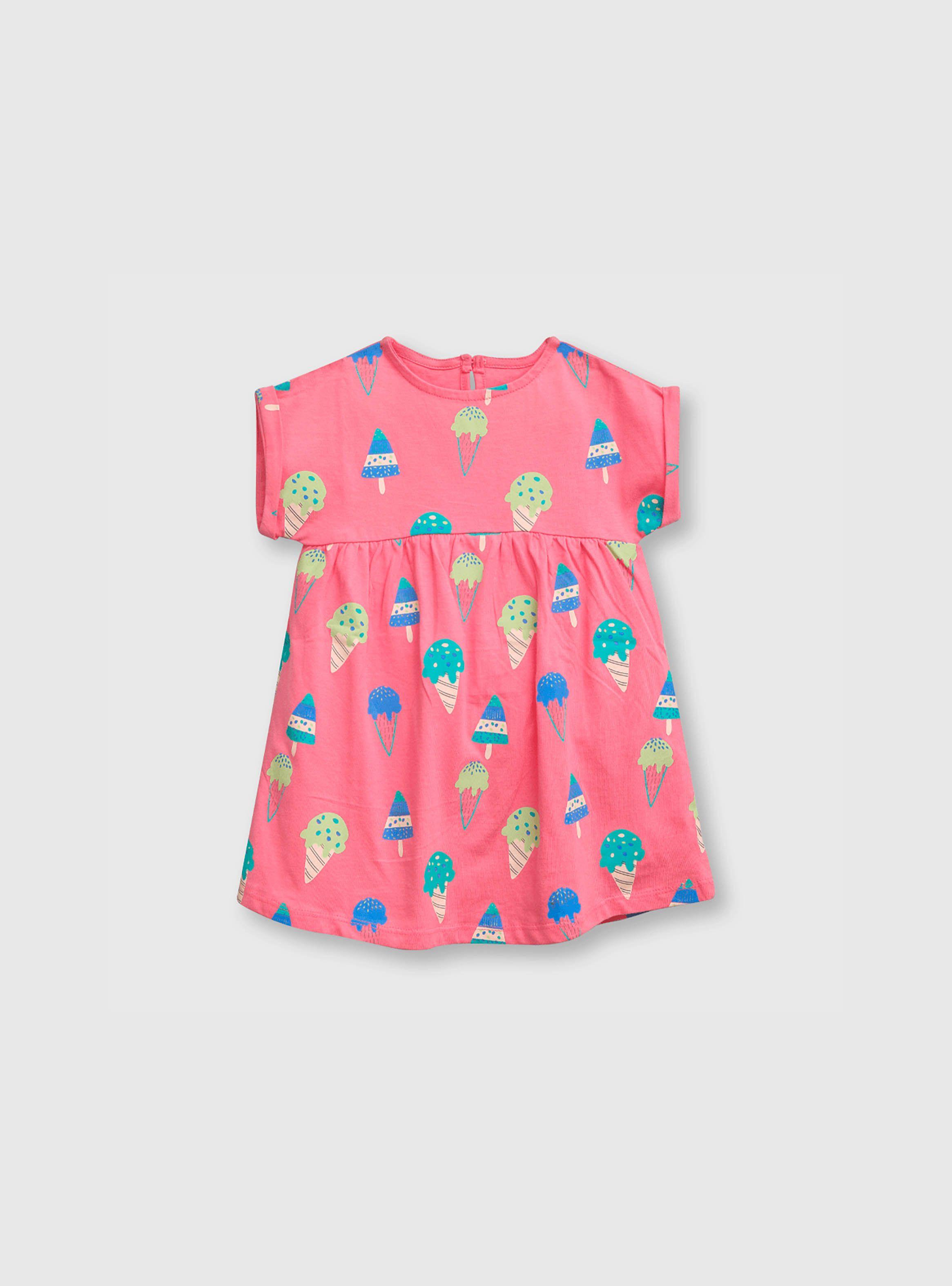 Vestido Niña Estampado Rosado (3 A 36 Meses) Colloky-0