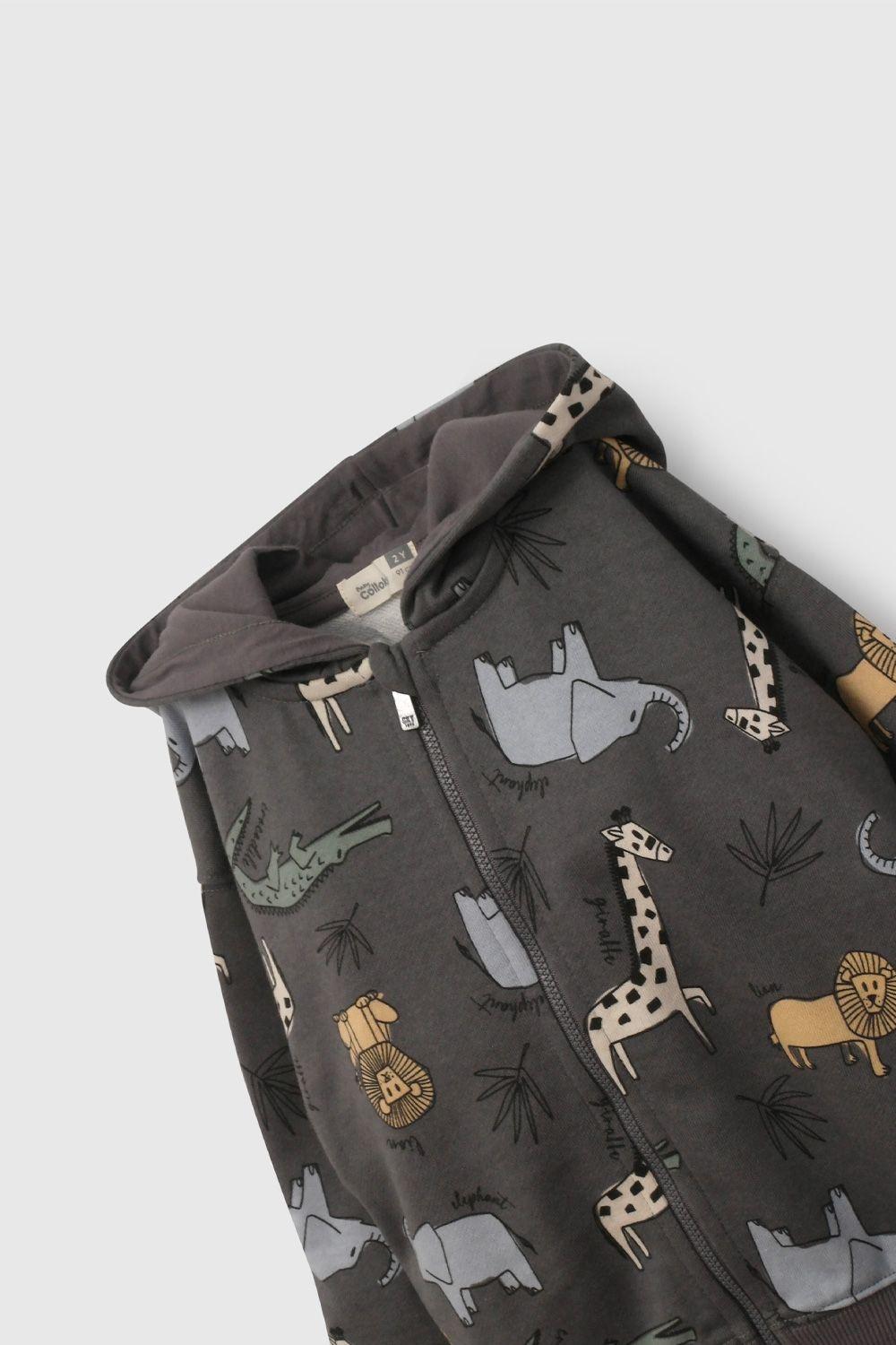 Polerón Negro Safari De Niño PLPO3503V26-2