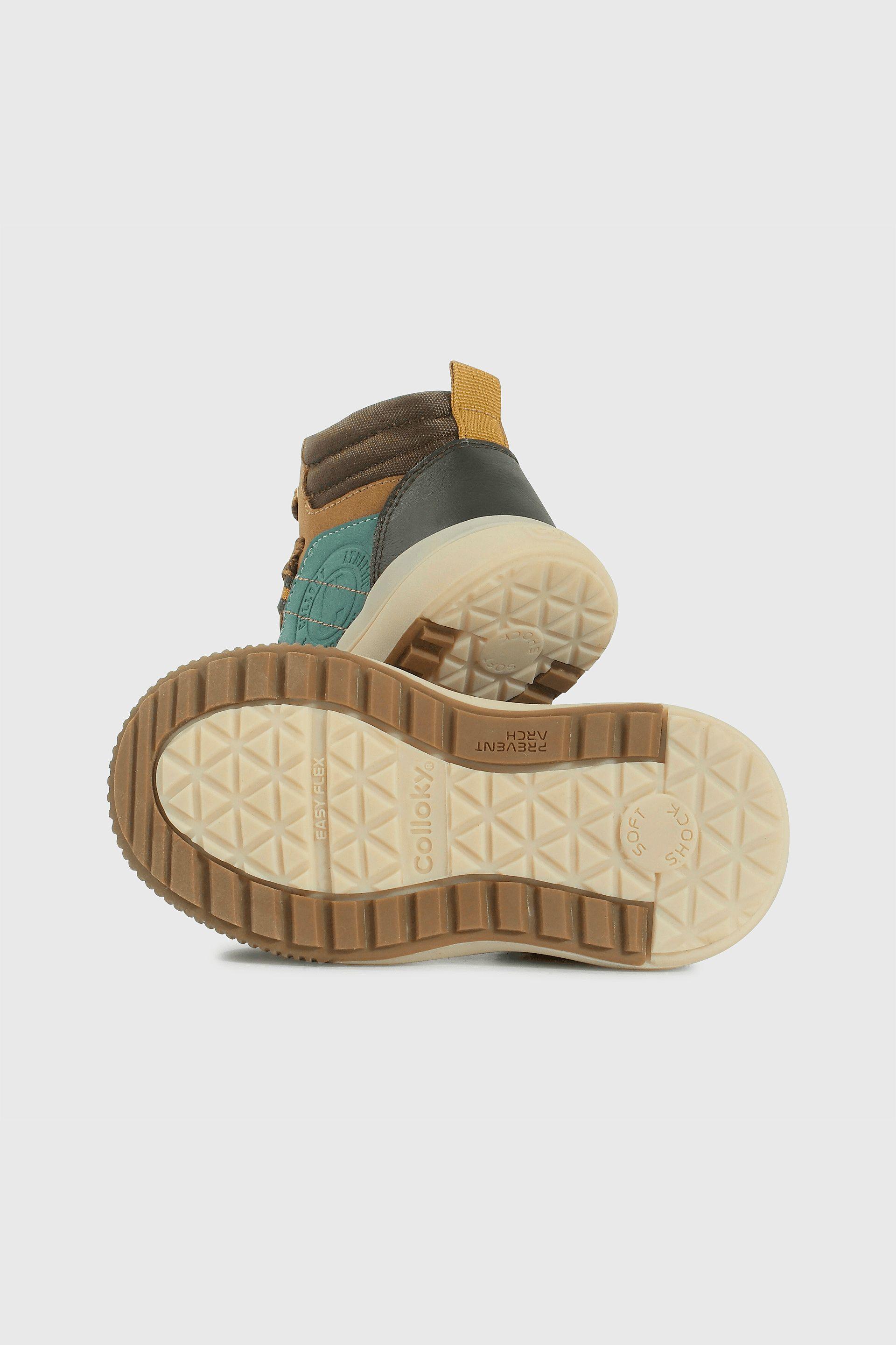 Botín Caminante Caña media con Cordón para Niño de 12 a 4 años Café-2