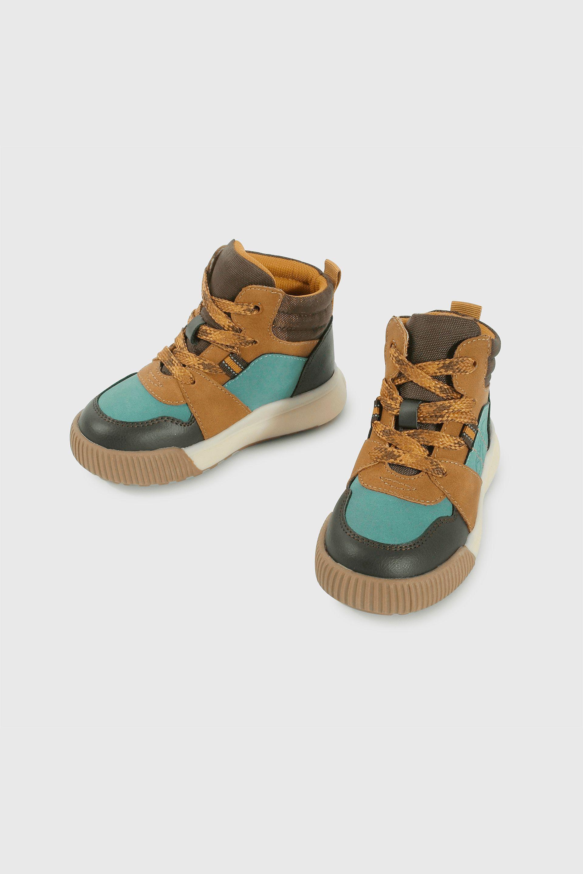 Botín Caminante Caña media con Cordón para Niño de 12 a 4 años Café-3