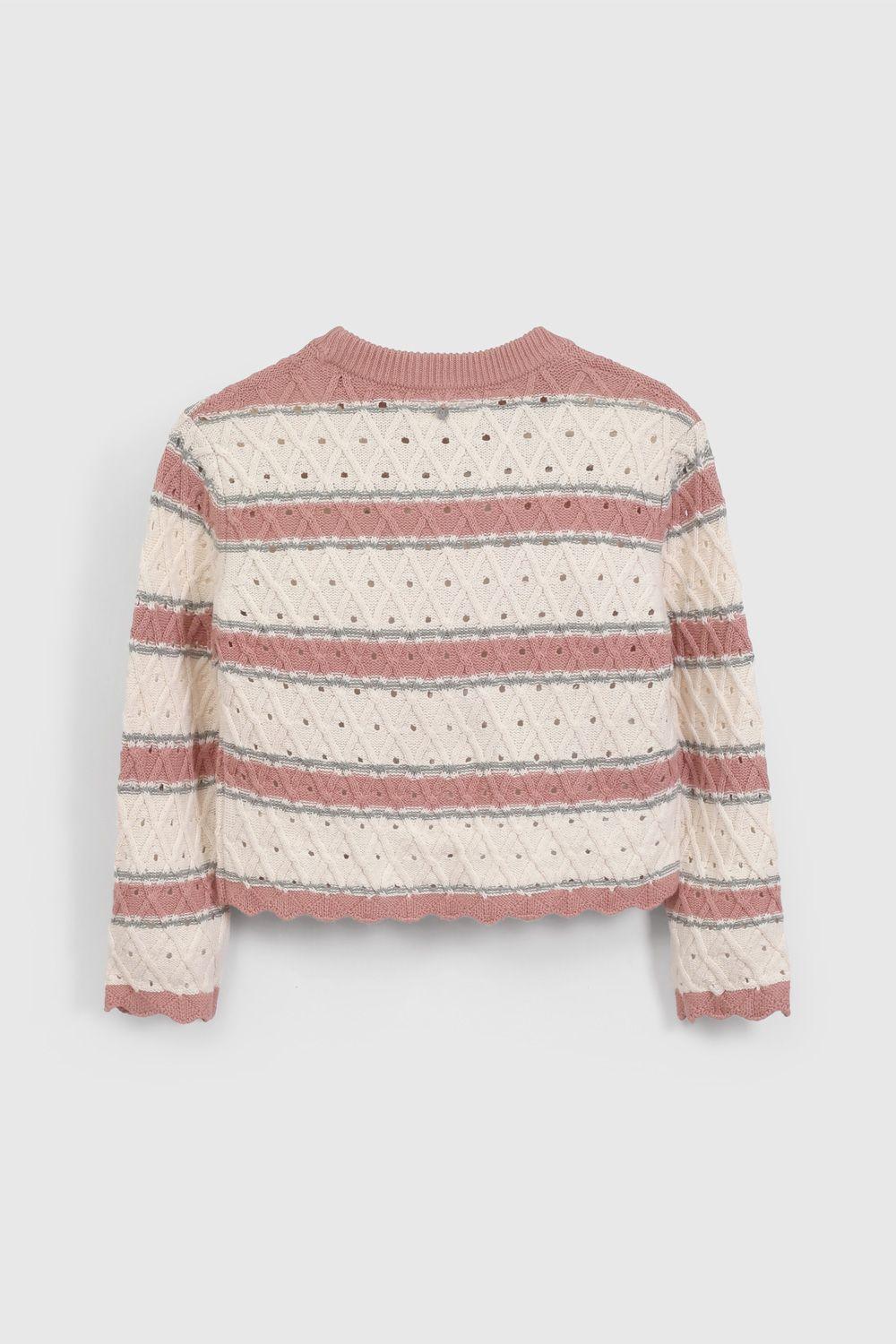 Sweater Rayas Beige De Niña SWLA0275V26-1