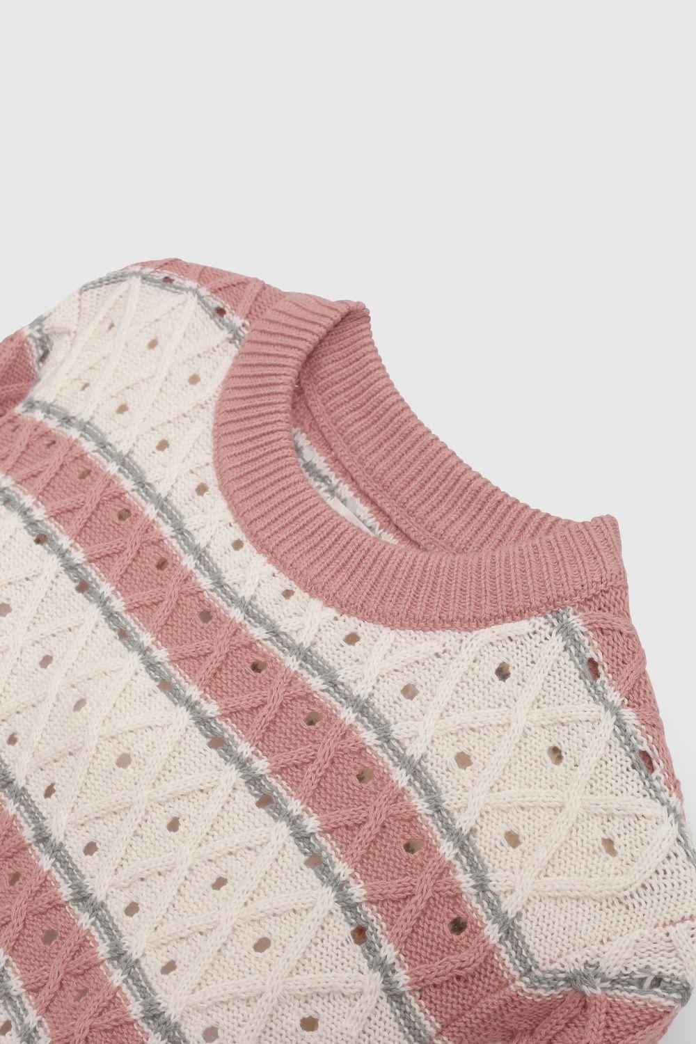 Sweater Rayas Beige De Niña SWLA0275V26-2