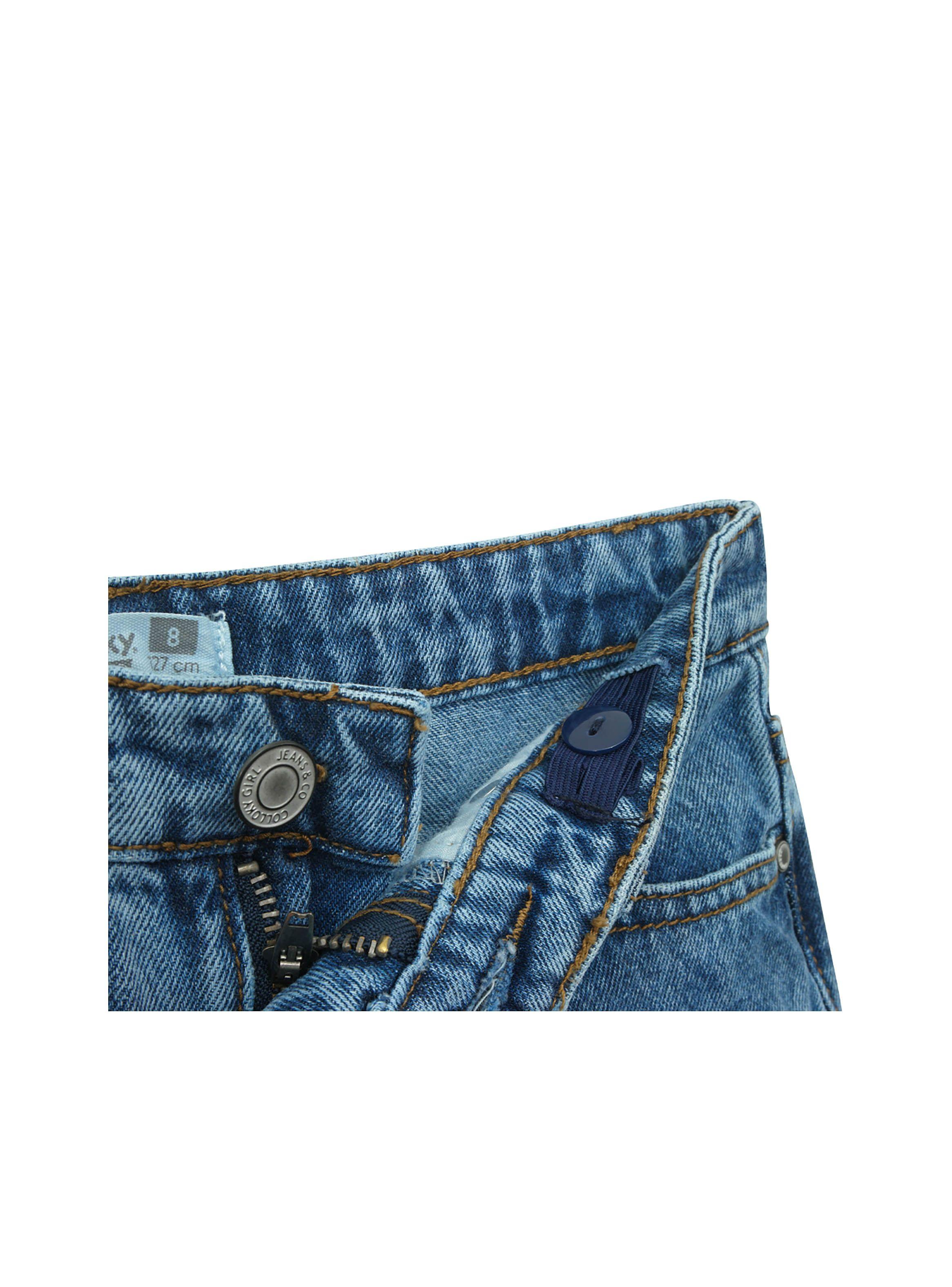 Jeans De Niña Flare Azul (2 A 12 Años) Colloky-3