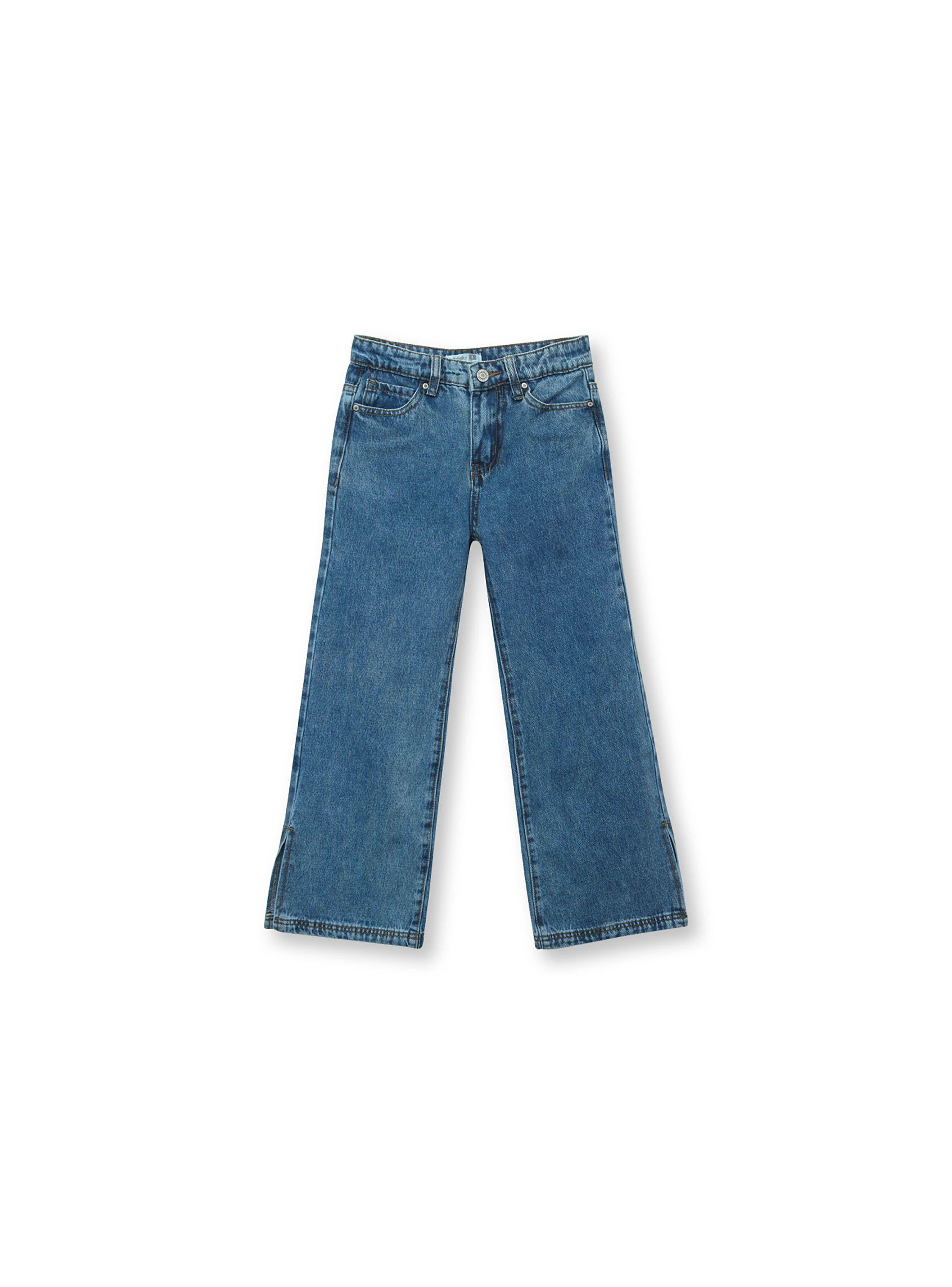 Jeans De Niña Flare Azul (2 A 12 Años) Colloky-0