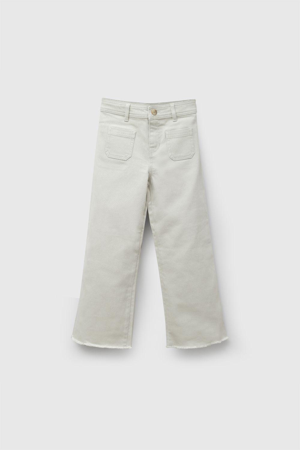 Jeans Bolsillos Beige Niña 3-4A a 12-13A Colloky-0