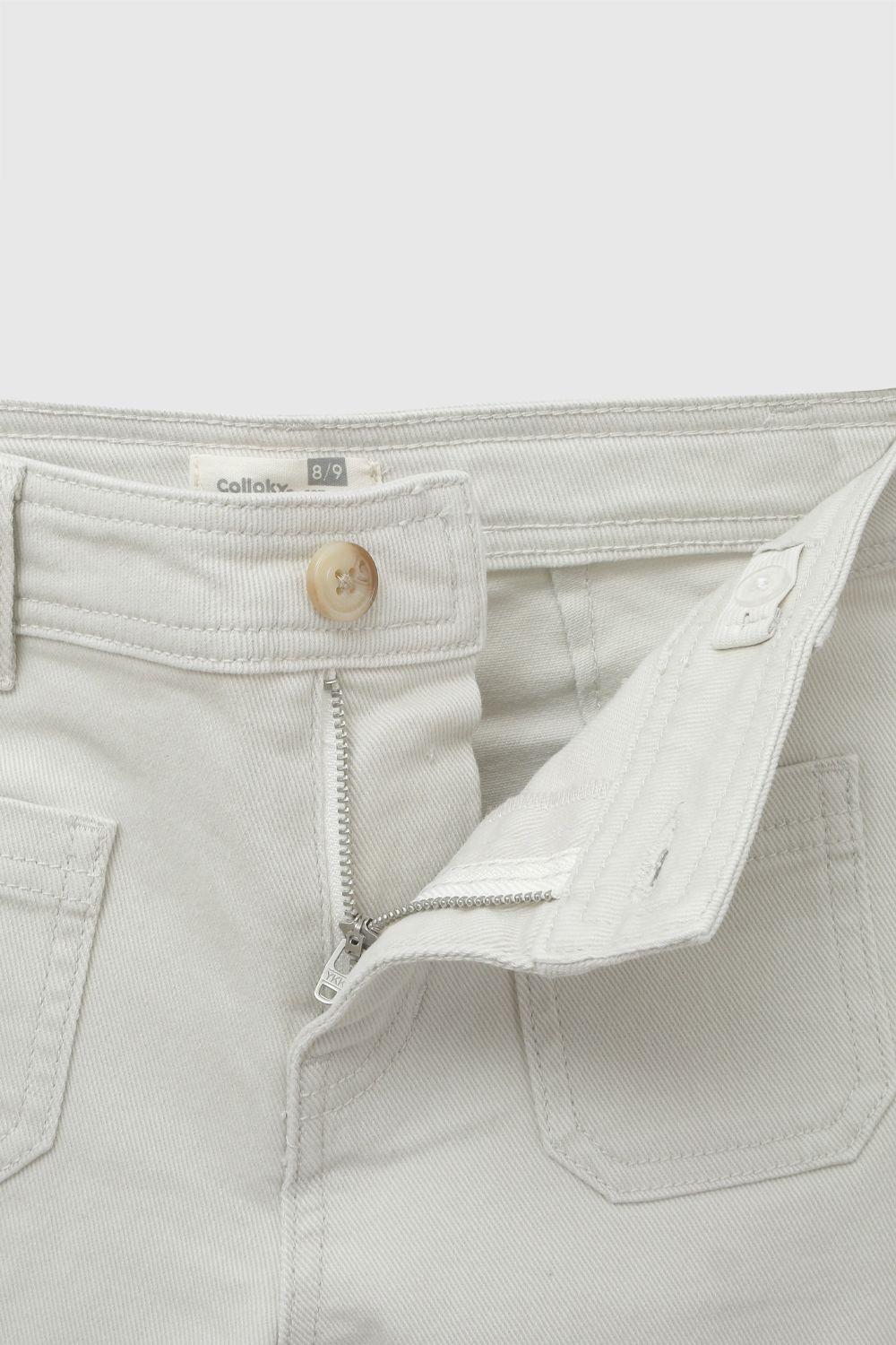 Jeans Bolsillos Beige Niña 3-4A a 12-13A Colloky-3