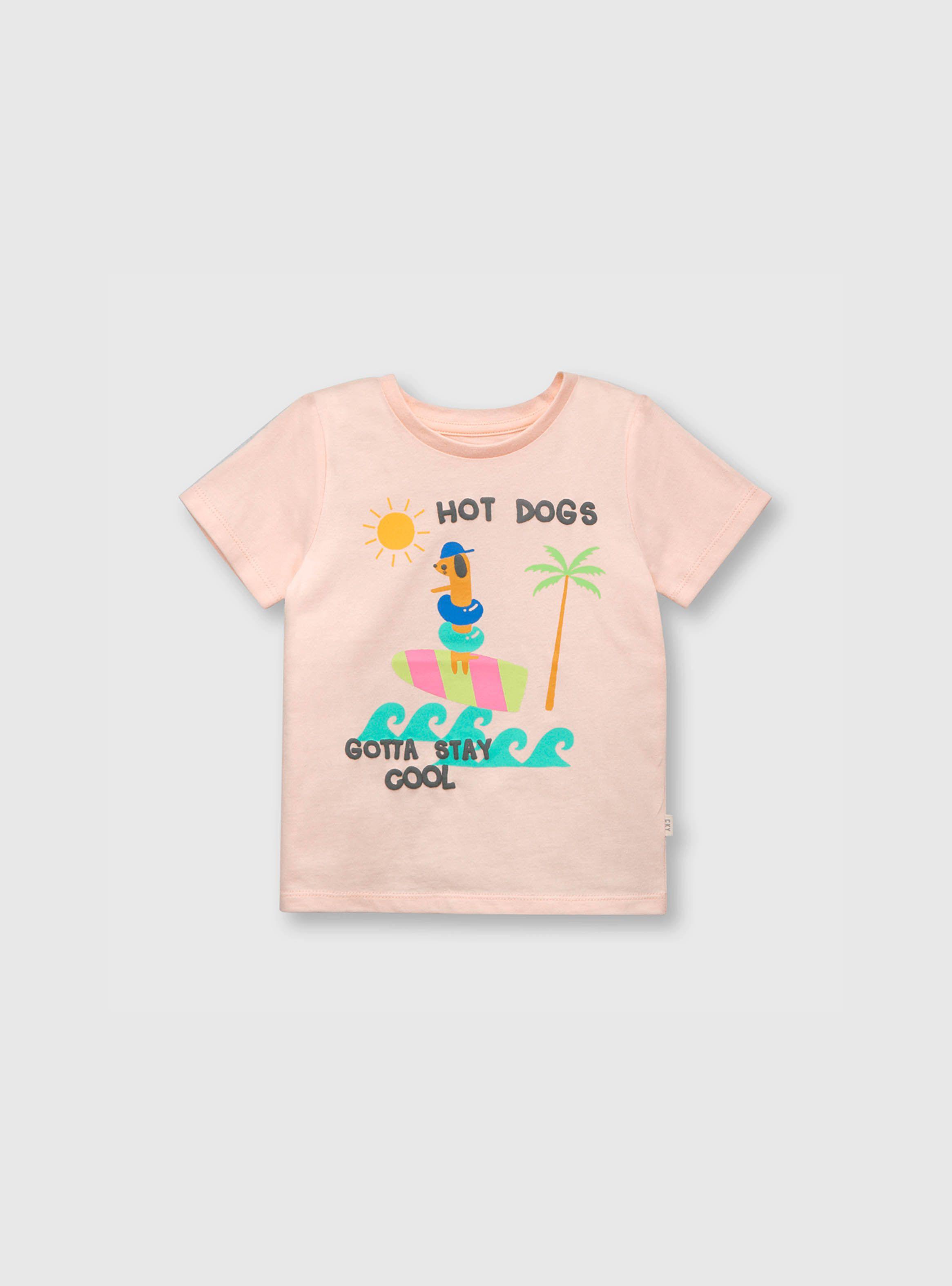 Polera Bebe Niño Estampada Damasco (3 A 36 Meses) Colloky-0