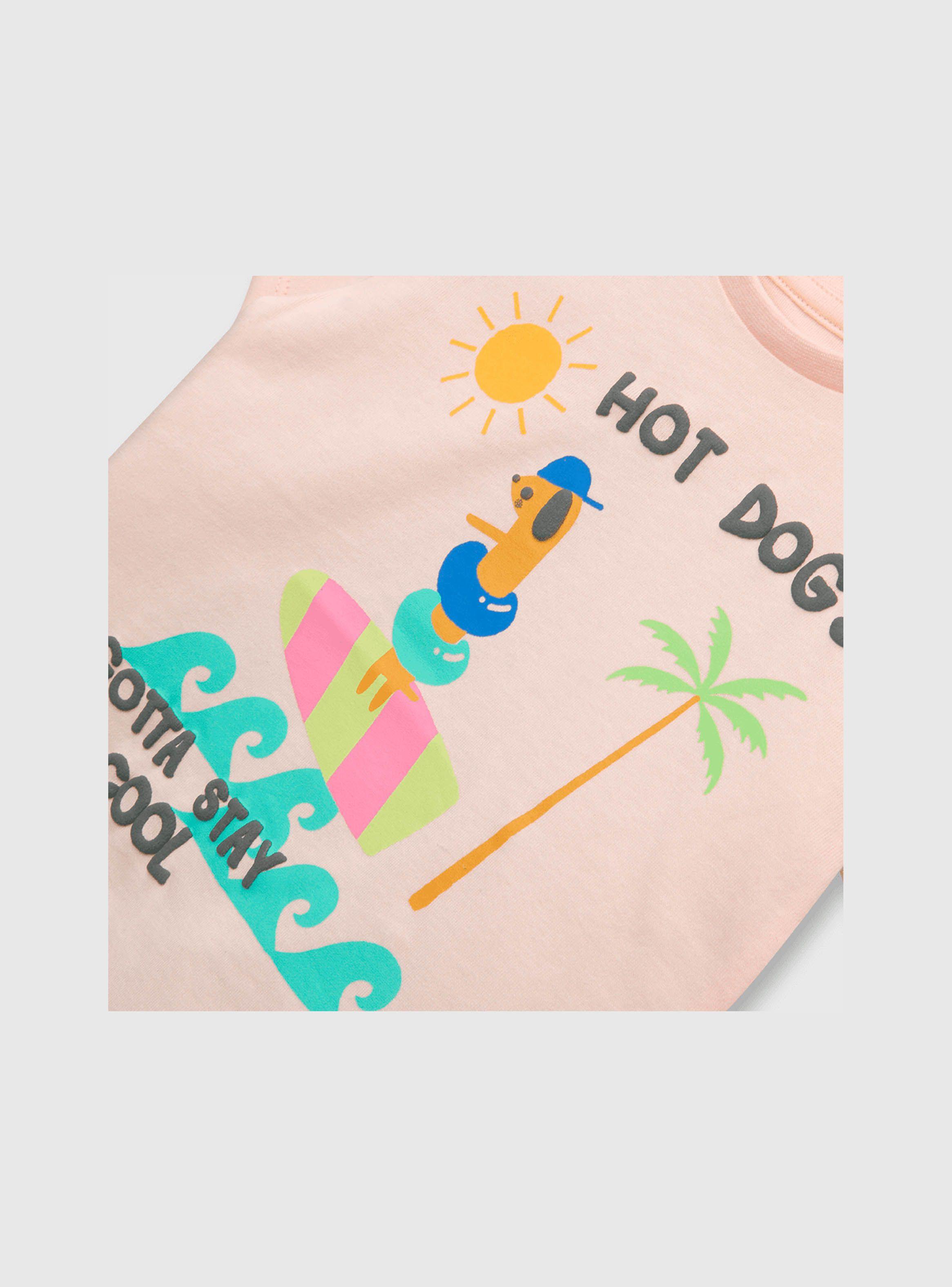 Polera Bebe Niño Estampada Damasco (3 A 36 Meses) Colloky-2