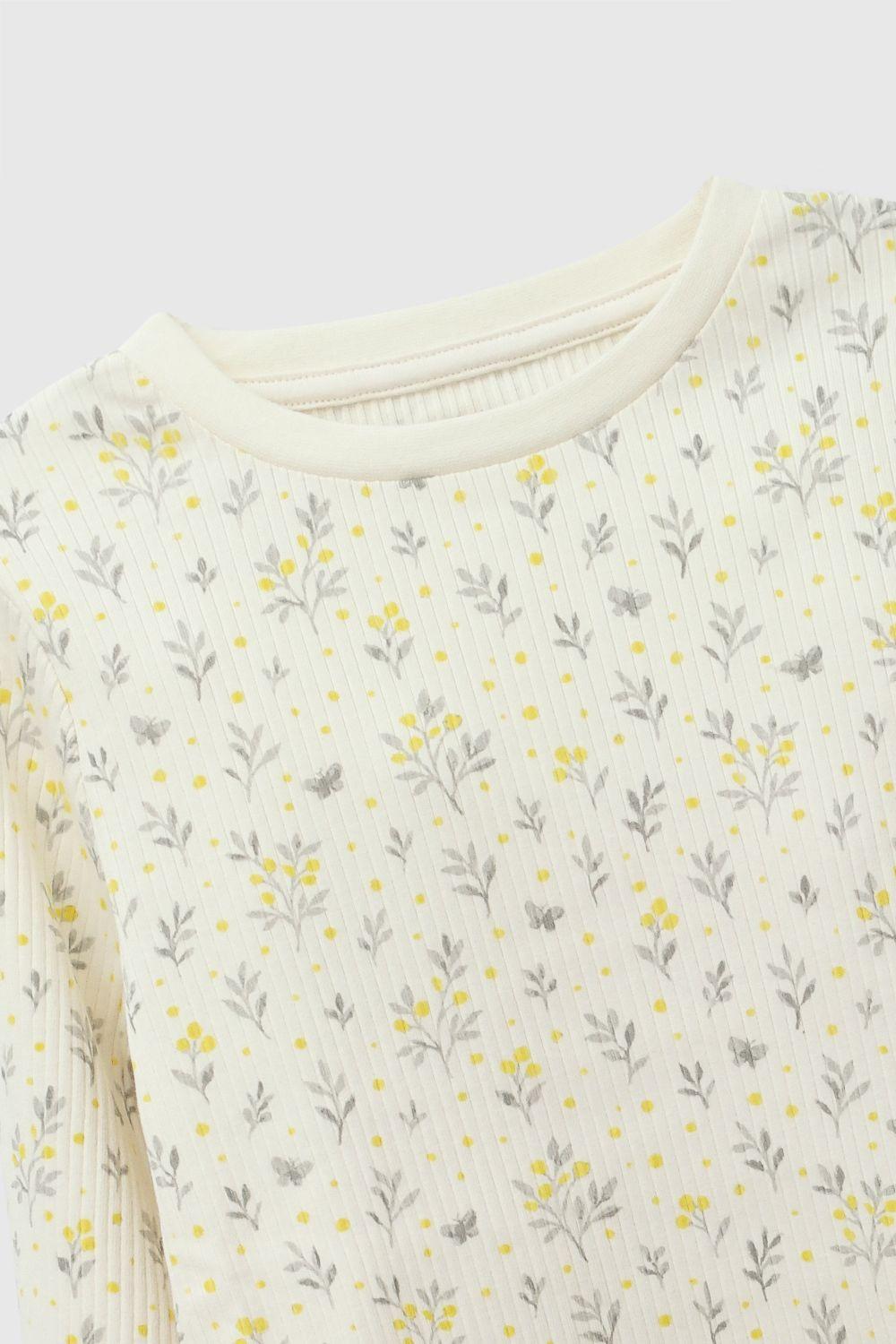 Pijama Flores Beige Niña 2A a 12A Colloky-3