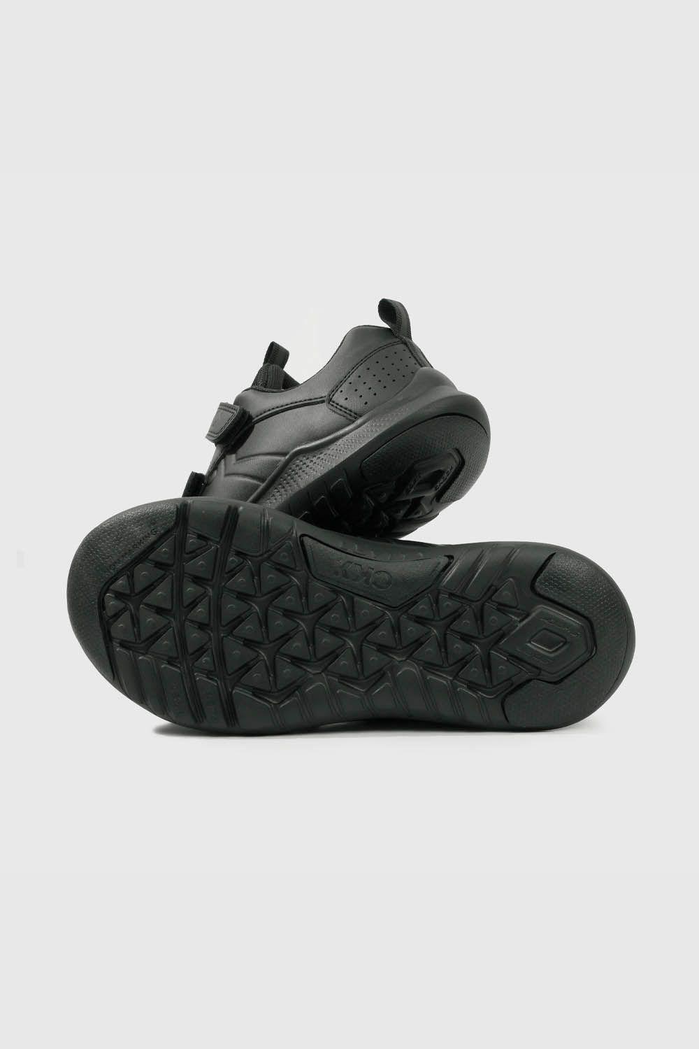 Zapatilla Escolar Negra con Velcro Unisex-2