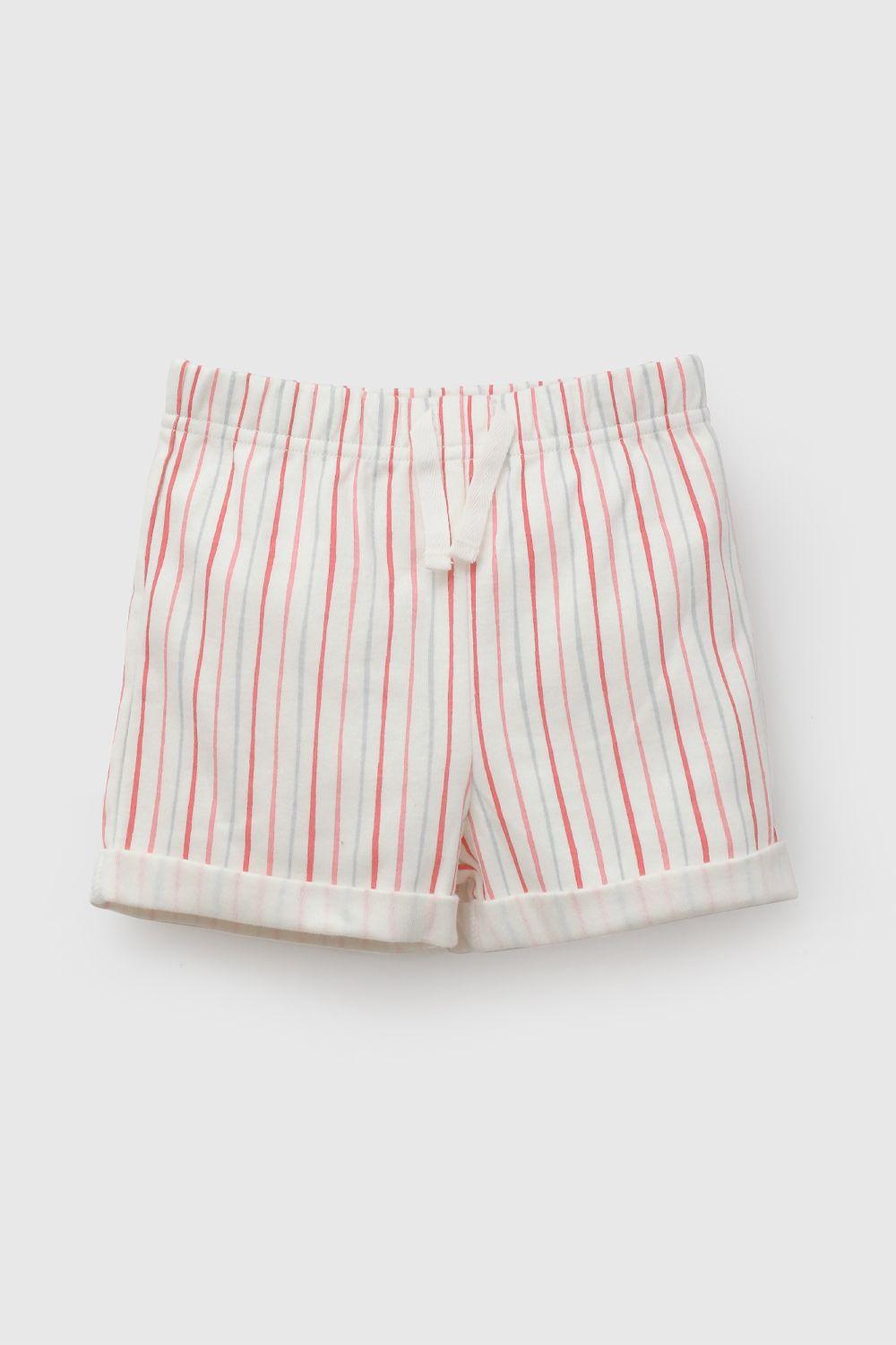 Conjunto Polera y Short Flores Rosadas de Niña COJE3075V26-2