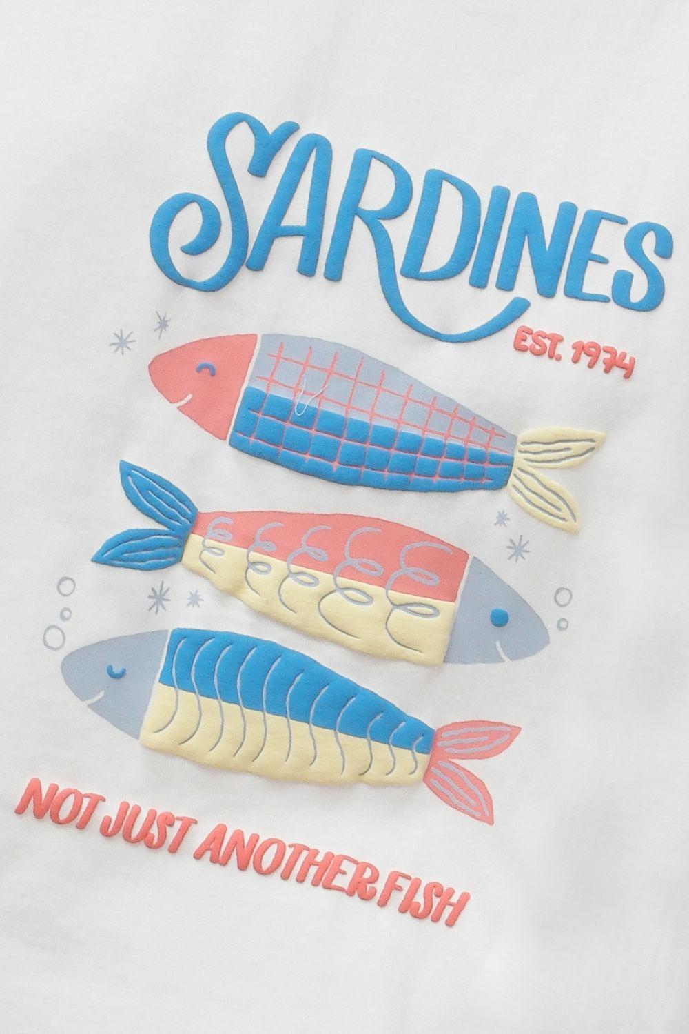 Polera Sardines Blanco Niño 6-9M a 4-5A Colloky-2