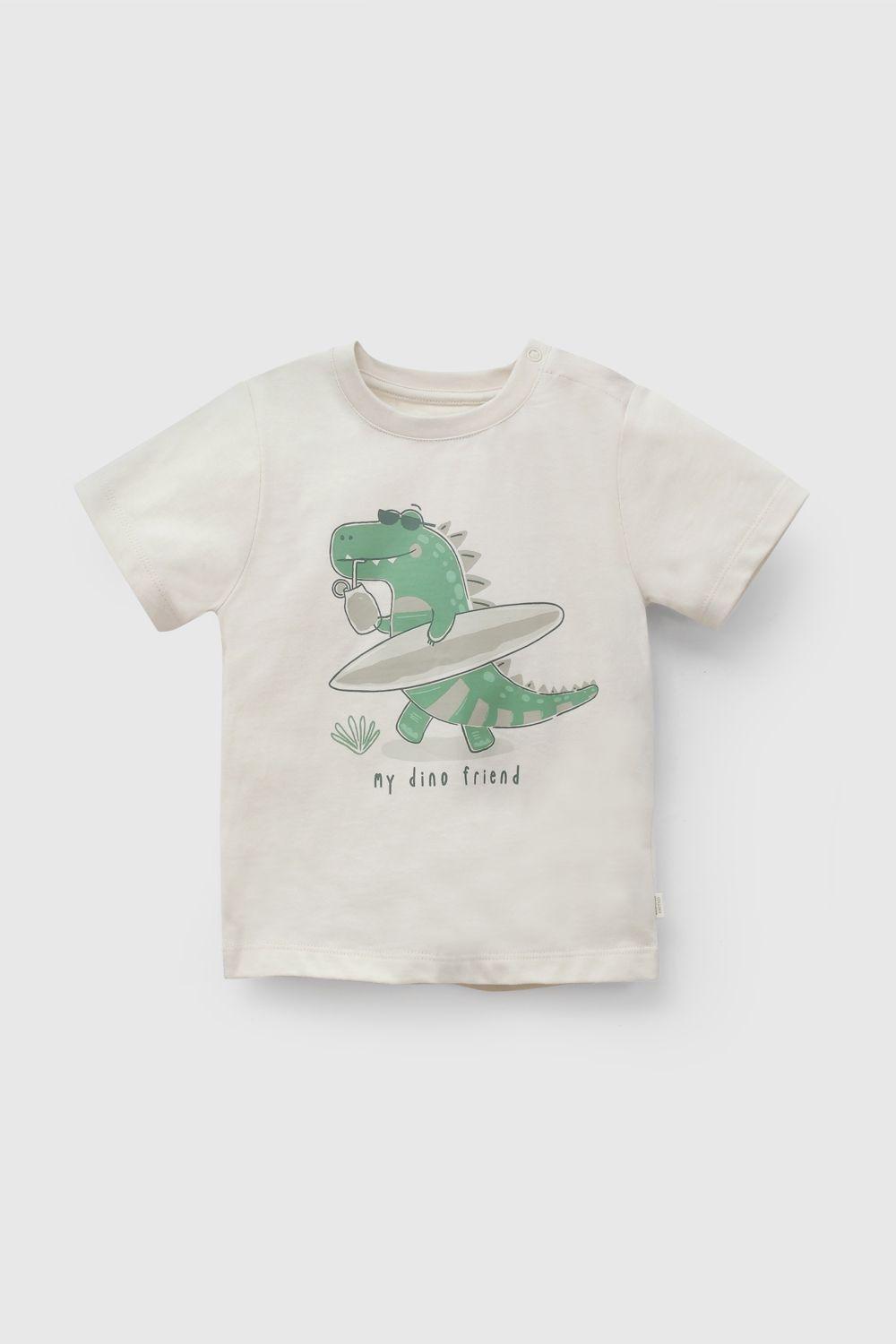 Polera Beige Dino Friend De Niño POJE9375V26-0