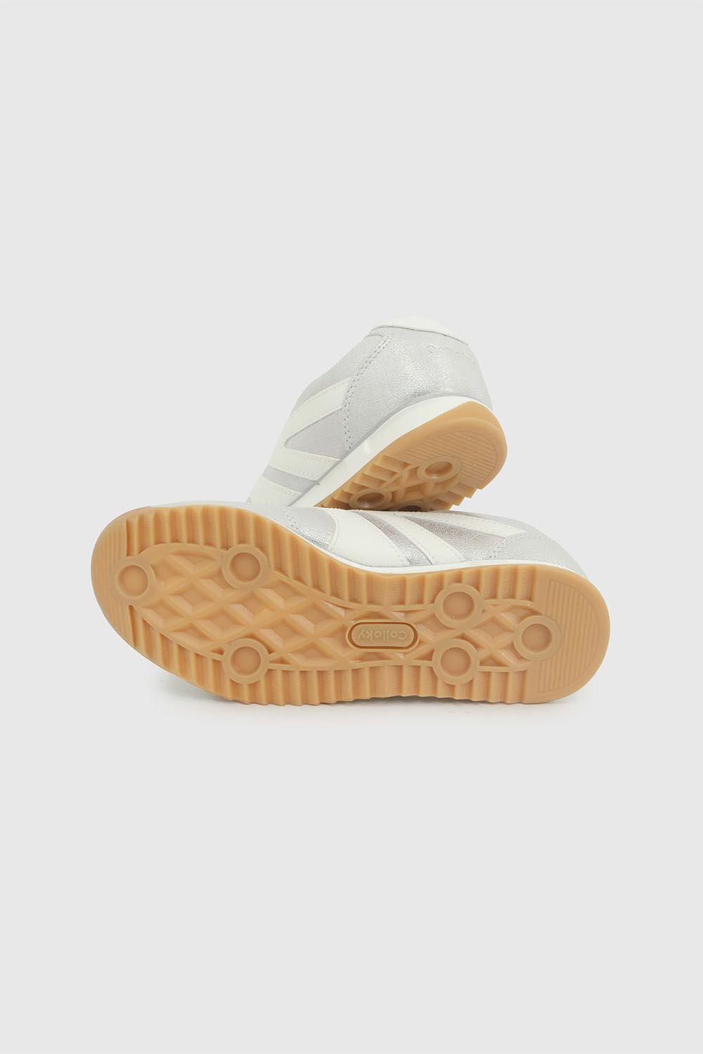 Zapatilla Niña Plateado 8030 Colloky-8