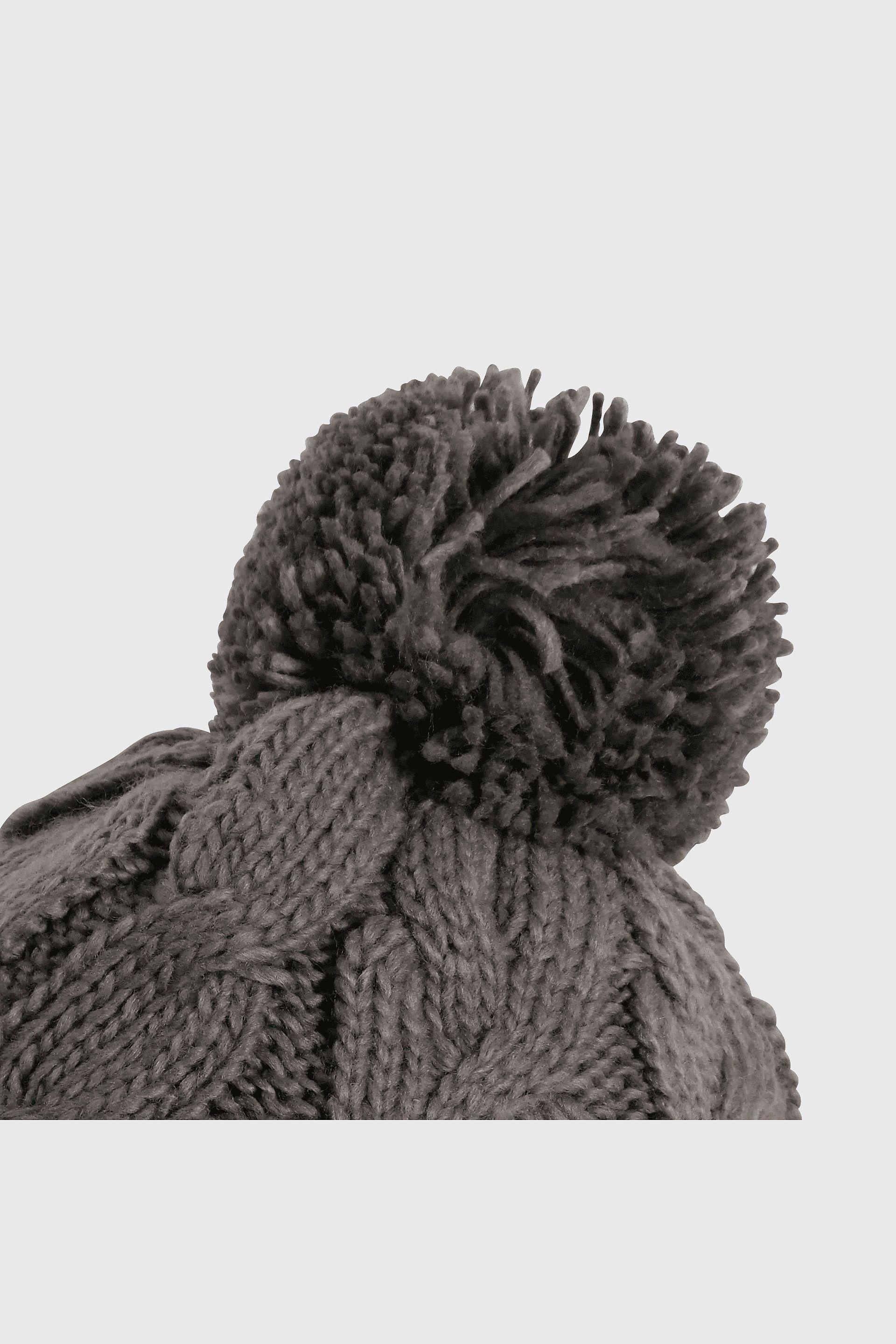 Gorro Trenzado con Forro Gris-3