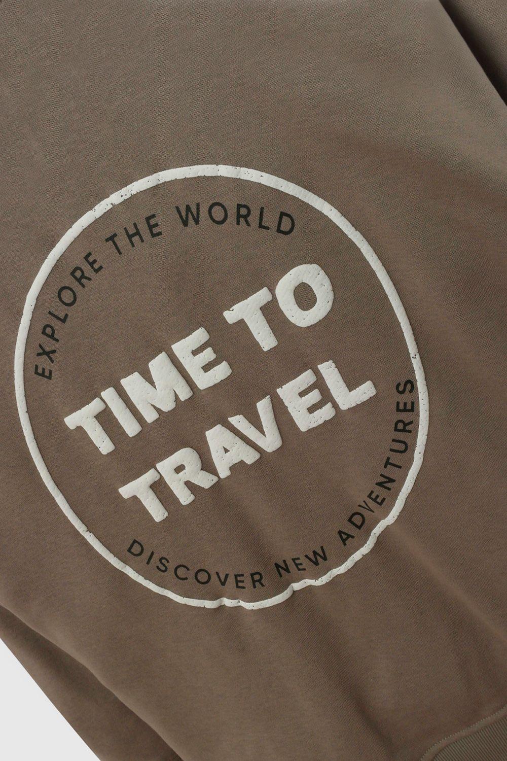 Polerón Café Cortes De Niño PLPO0165V26-5