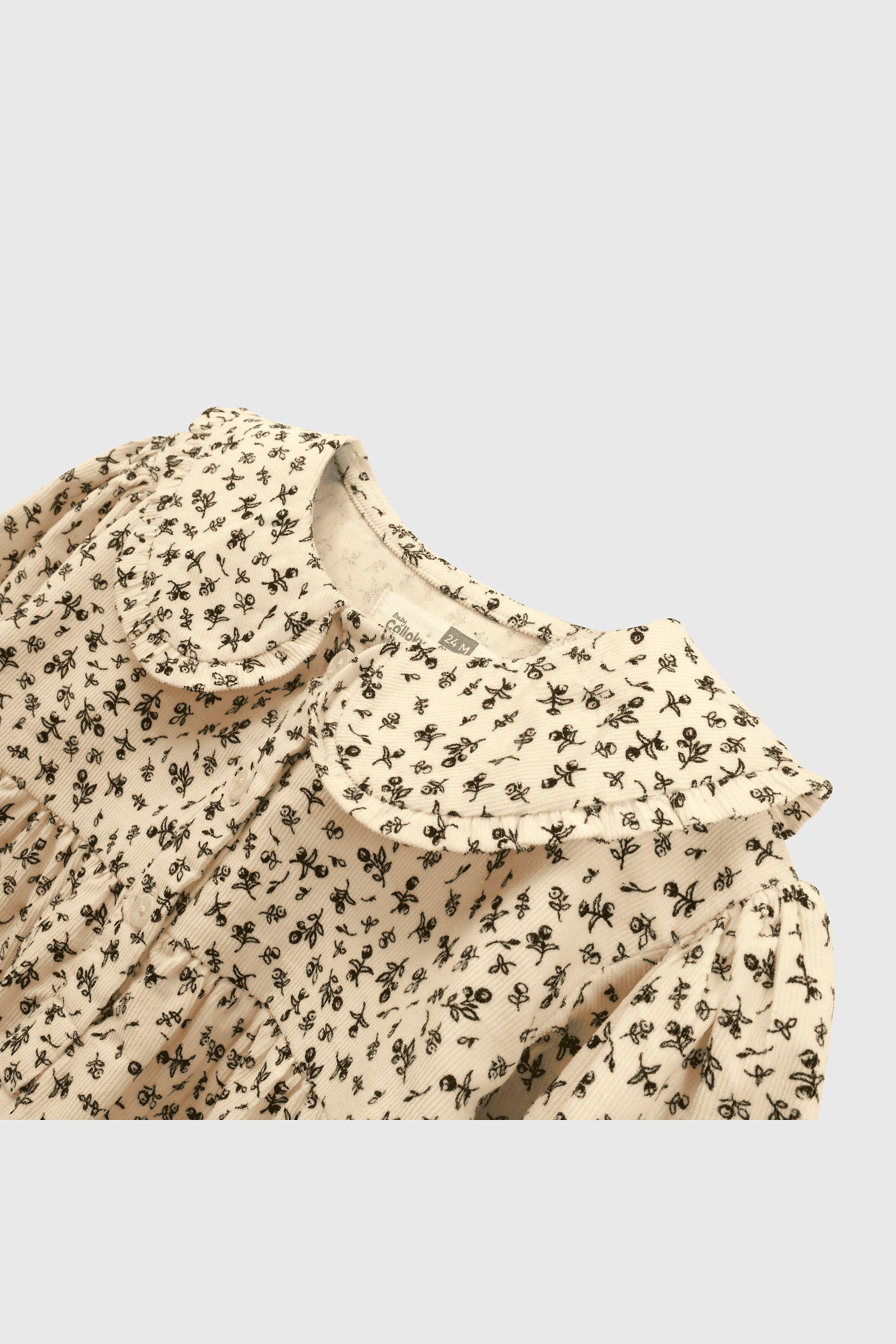 Conjunto Vestido de Cotele y Patas Flores-3