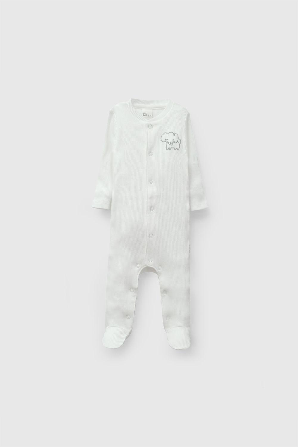 Oso Rib Blanco Unisex Rn a 6-9M Colloky-0