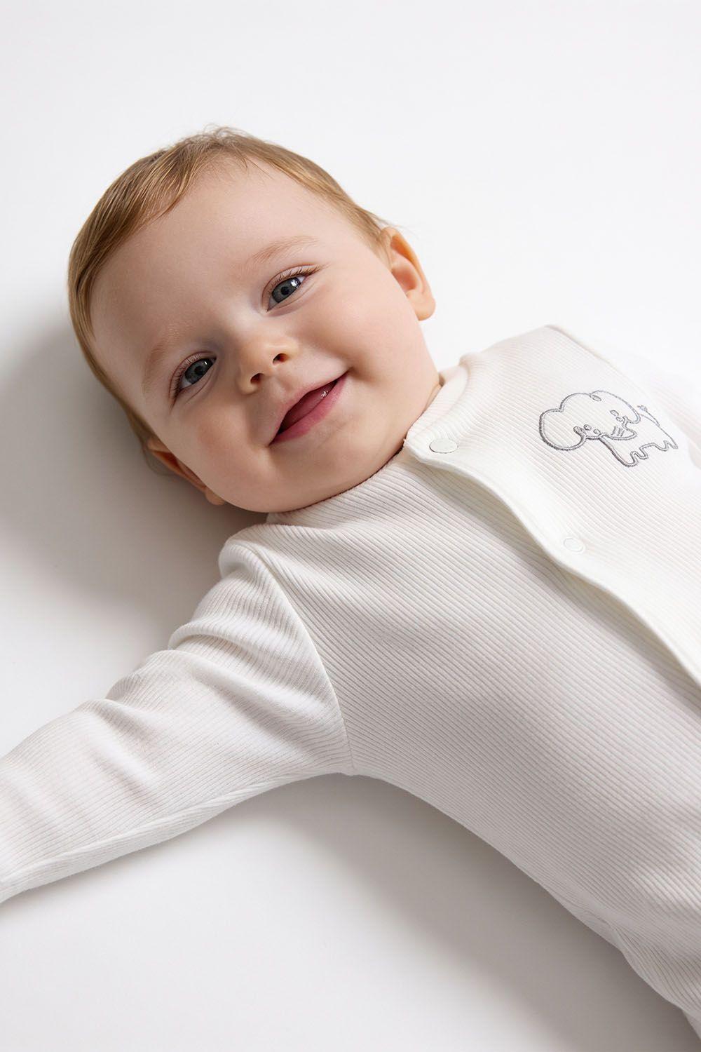 Oso Rib Blanco Unisex Rn a 6-9M Colloky-1