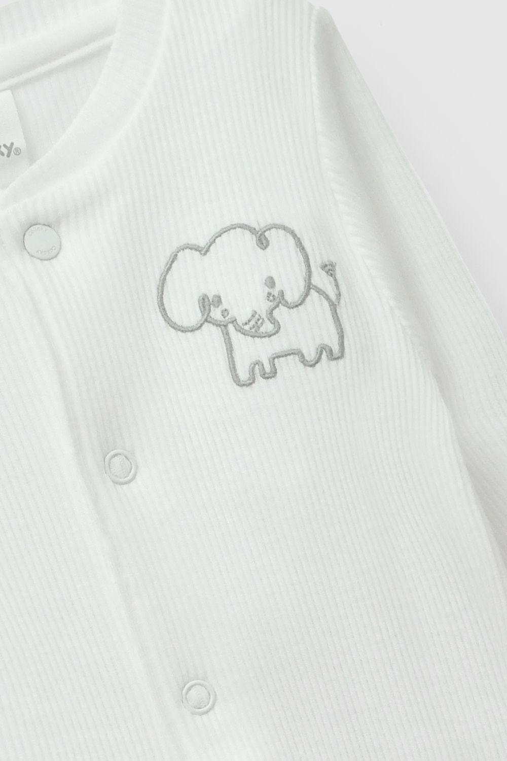 Oso Rib Blanco Unisex Rn a 6-9M Colloky-3