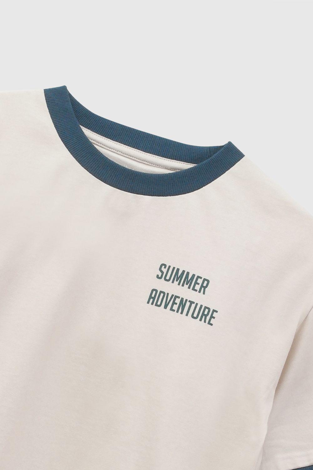 Polera "Summer Adventure" Beige Niño 3-4A a 12-13A Colloky-3
