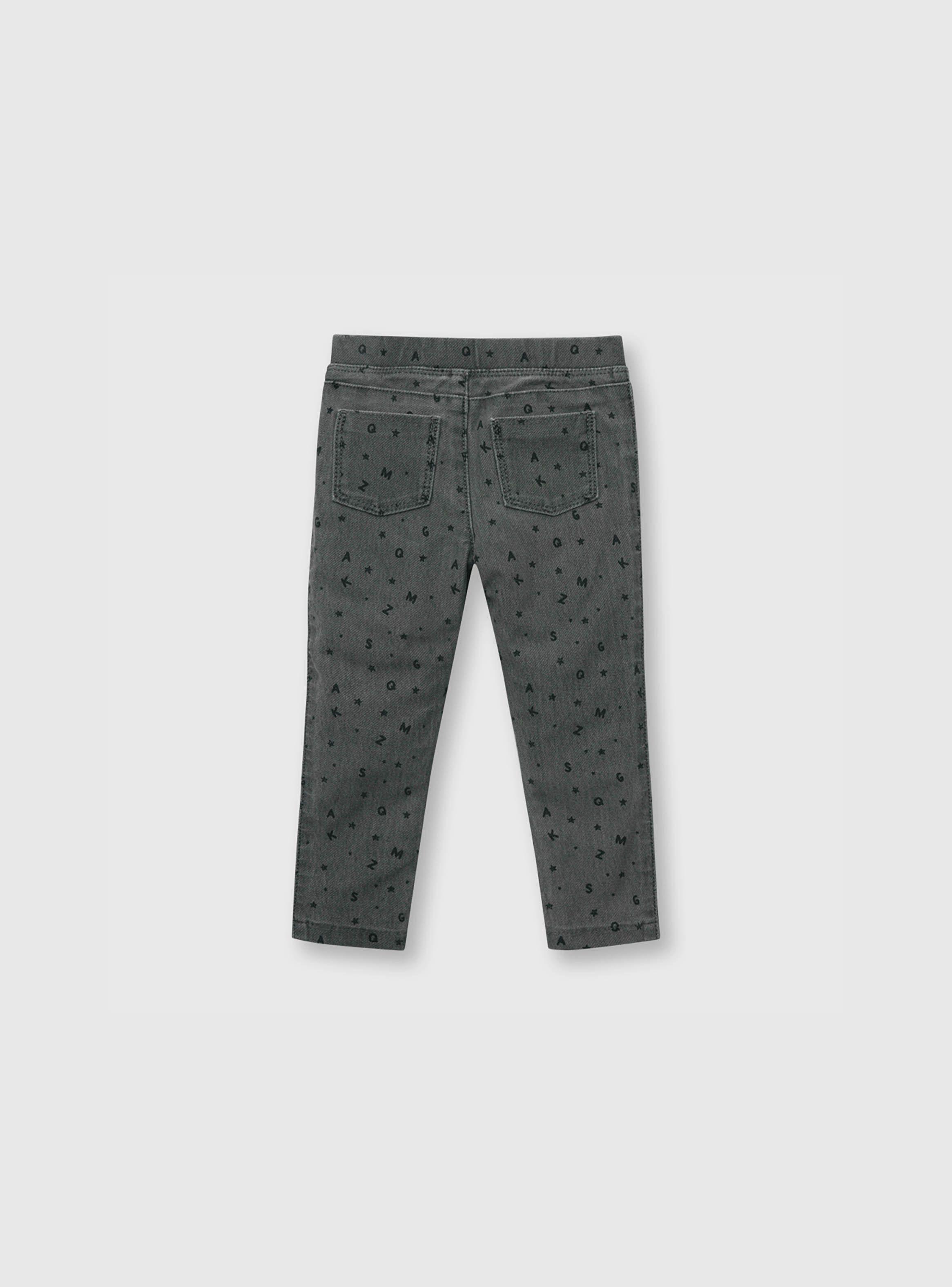 Jegging Niña Gris (3 A 36 Meses) Colloky-1