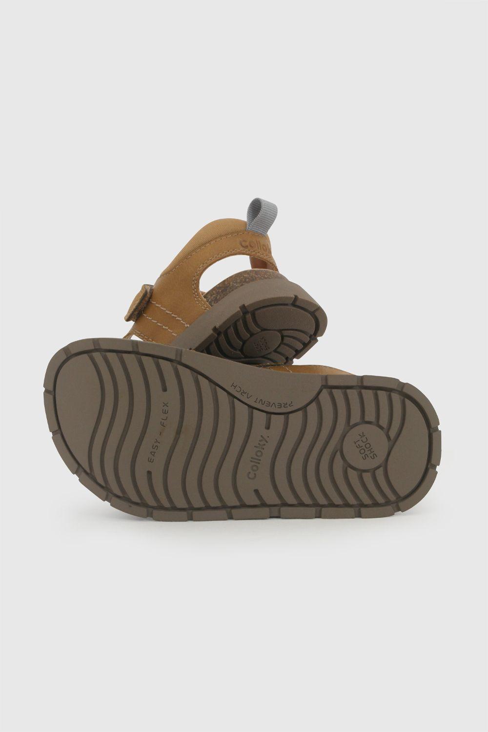 Sandalia Velcro Beige Niño 21-27 Colloky-3
