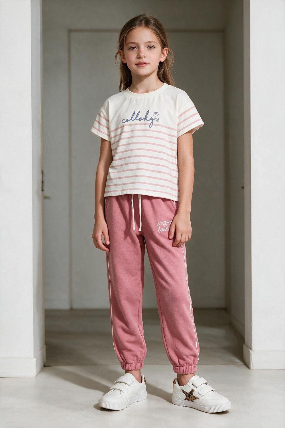 Pantalon buzo cky niña rosado 3-4A a 12-13A-1