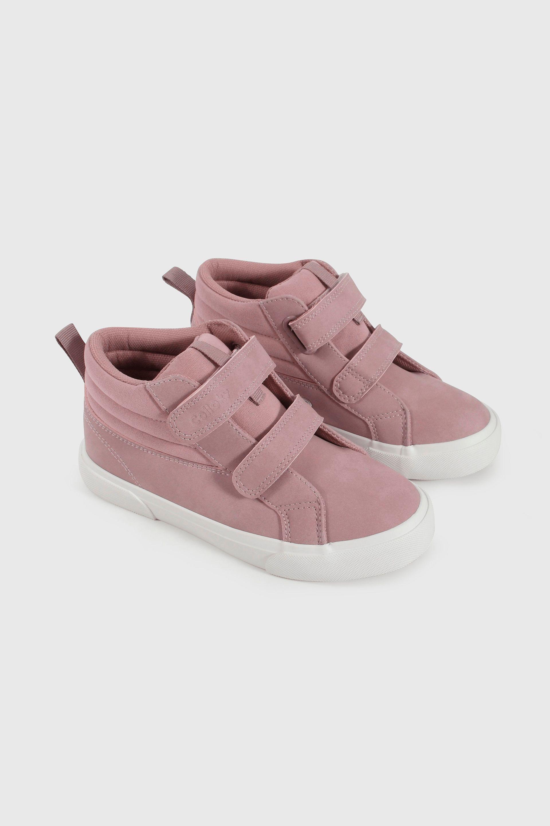 Zapatilla Lifestyle de Niña Morado Caña Media con Velcro-0