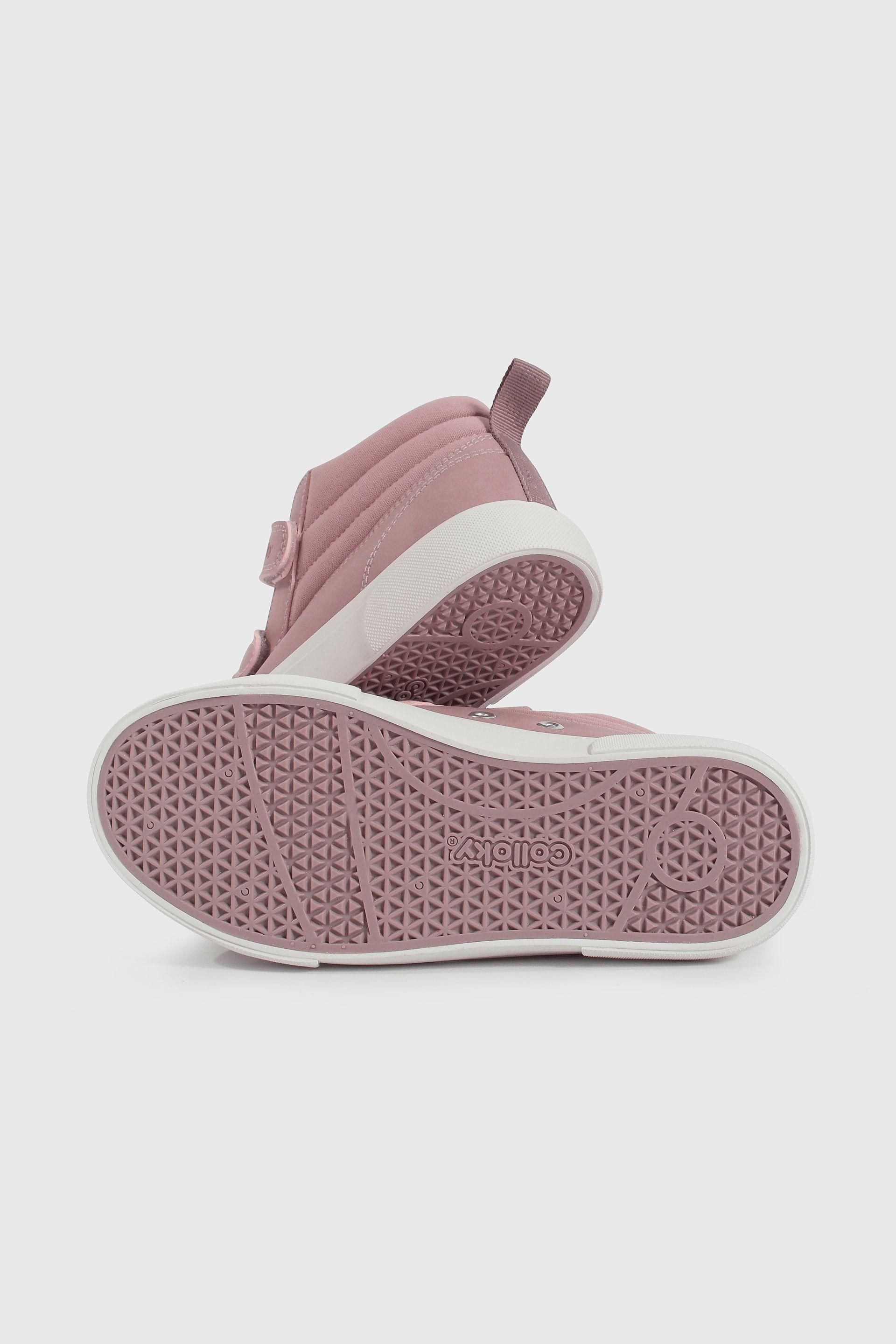 Zapatilla Lifestyle de Niña Morado Caña Media con Velcro-2