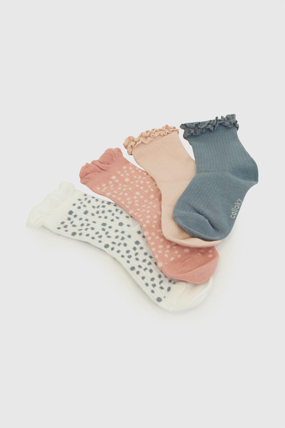 Calcetin soquete 3/4 niña multicolor 3/4A a 9/12A-2