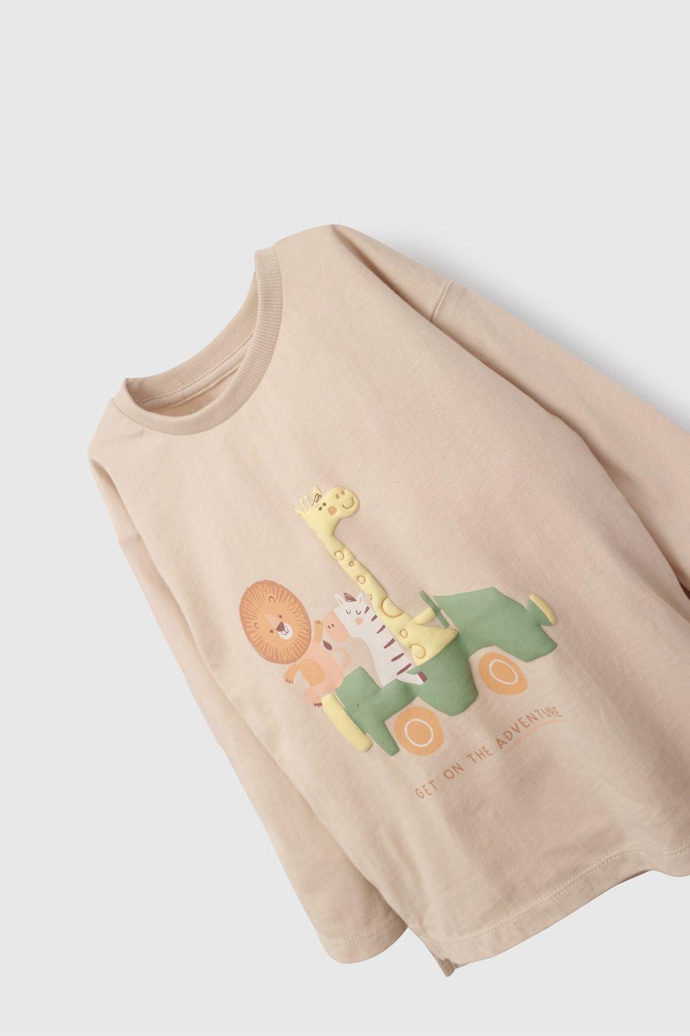 Polera Beige Safari De Niño P1JE6176V26-2