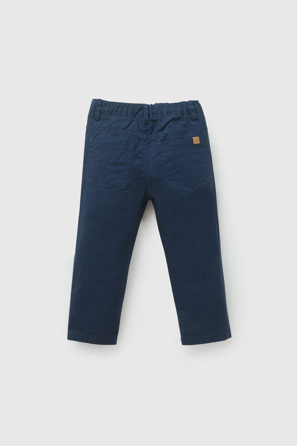 Pantalon Gabardina Azul Marino Niño 6-9M a 4-5A Colloky-2