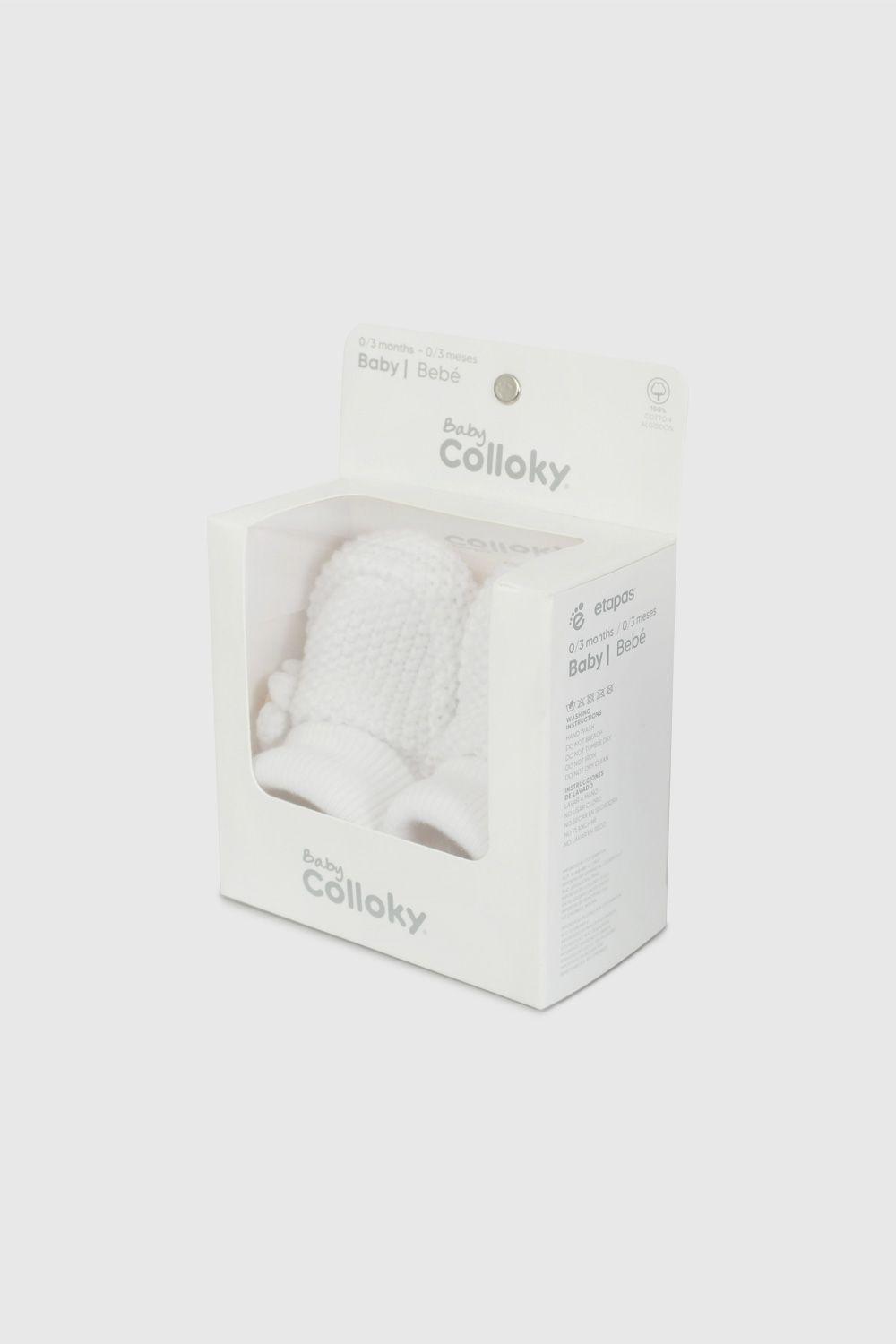 Pantufla Blanca Tejida Aplicación Flor 19020310V26-5