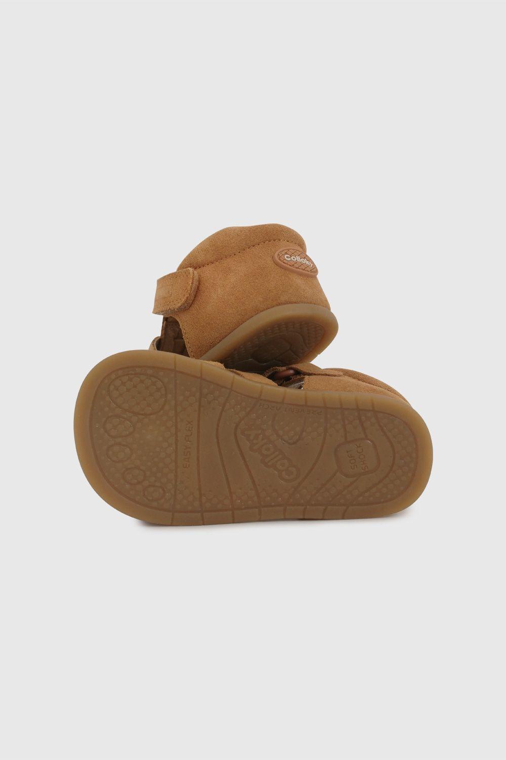 Sandalia Cangrejera  de Cuero Café 33100172V26-2