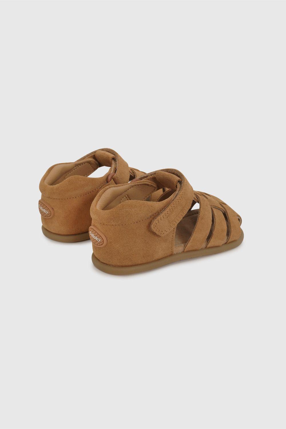 Sandalia Cangrejera  de Cuero Café 33100172V26-4